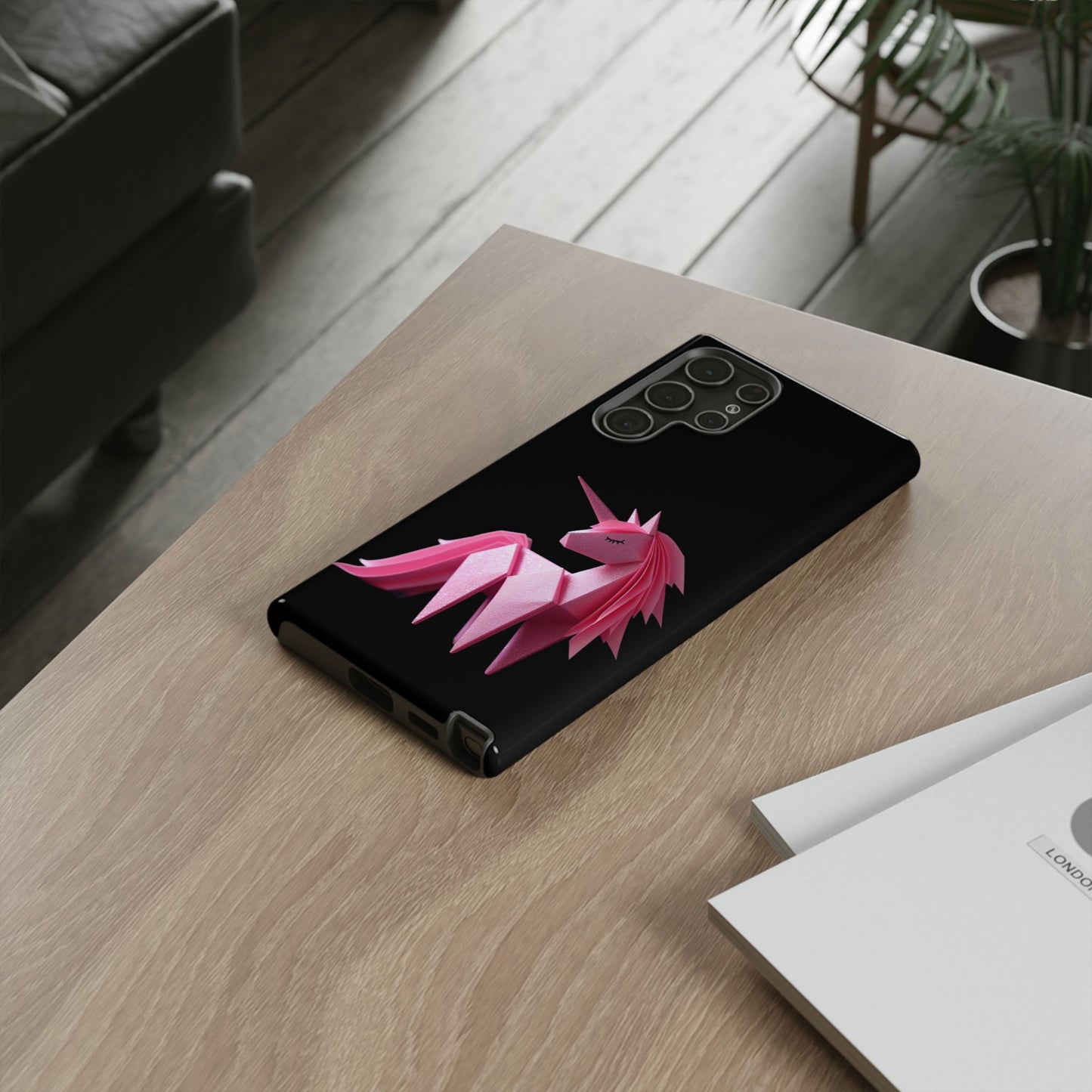 Origami Pink Unicorn Tough Cases iPhone/Google/Samsung