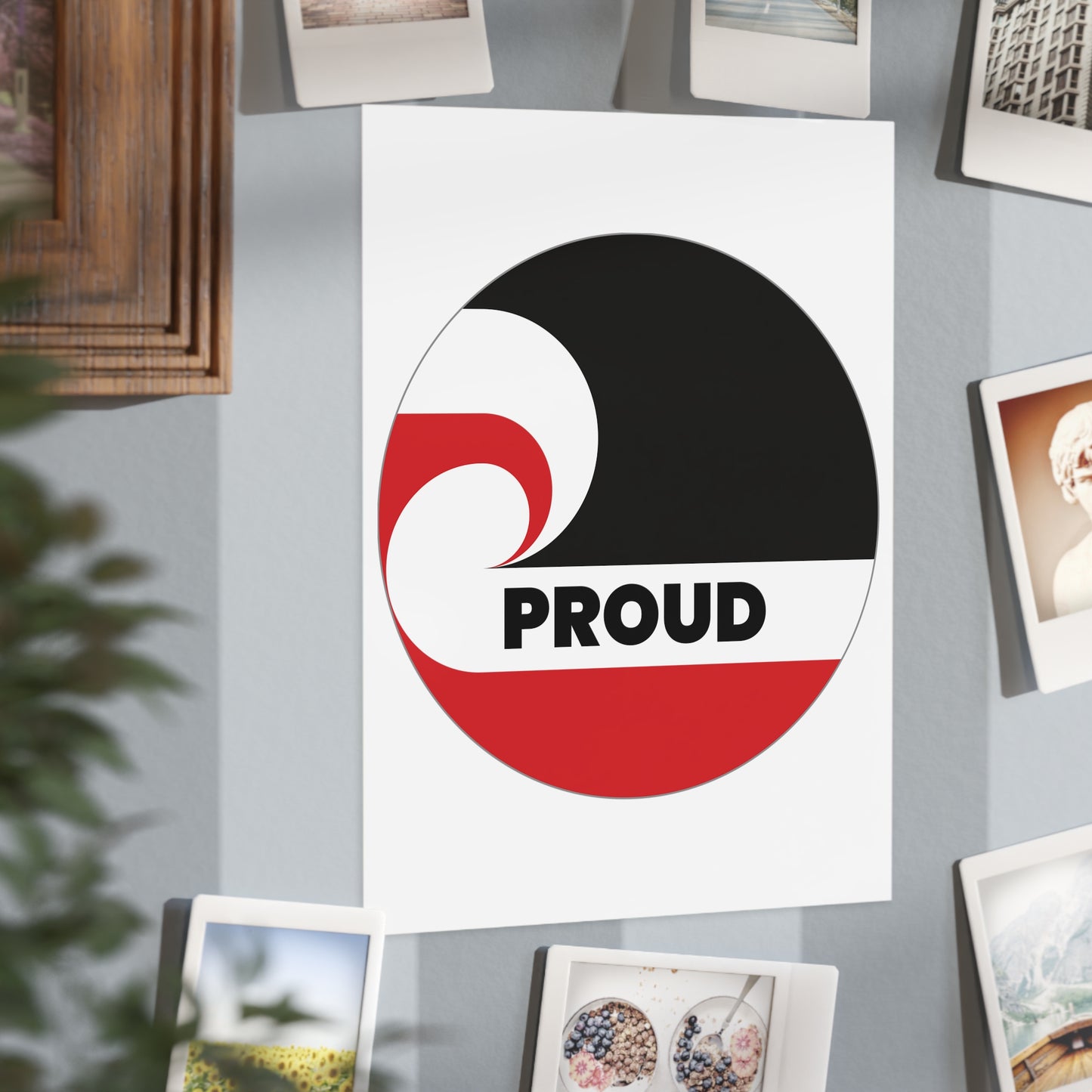 PROUD (circle) Unframed Prints - white