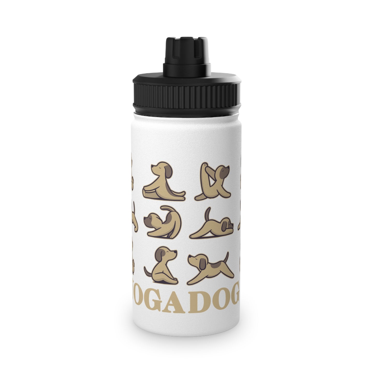 Dog Yoga Stainless Steel Water Bottle - # Sizes