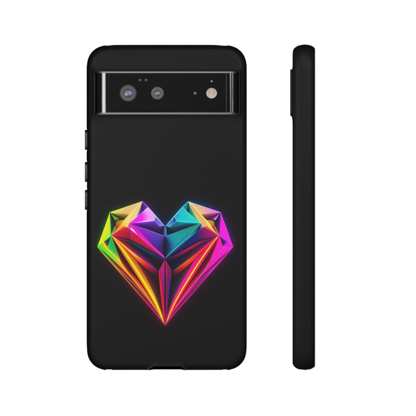 Origami Neon Heart Tough Cases iPhone/Google/Samsung