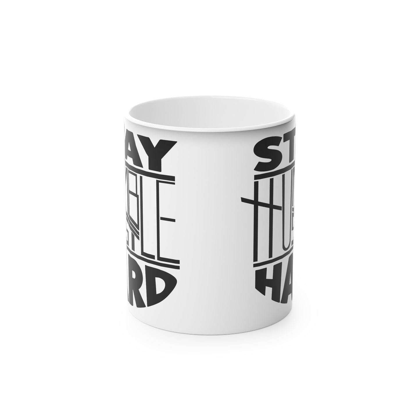 Stay Humble Hustle Hard Magic Mug - Color Changing Mug for Fitness Enthusiasts