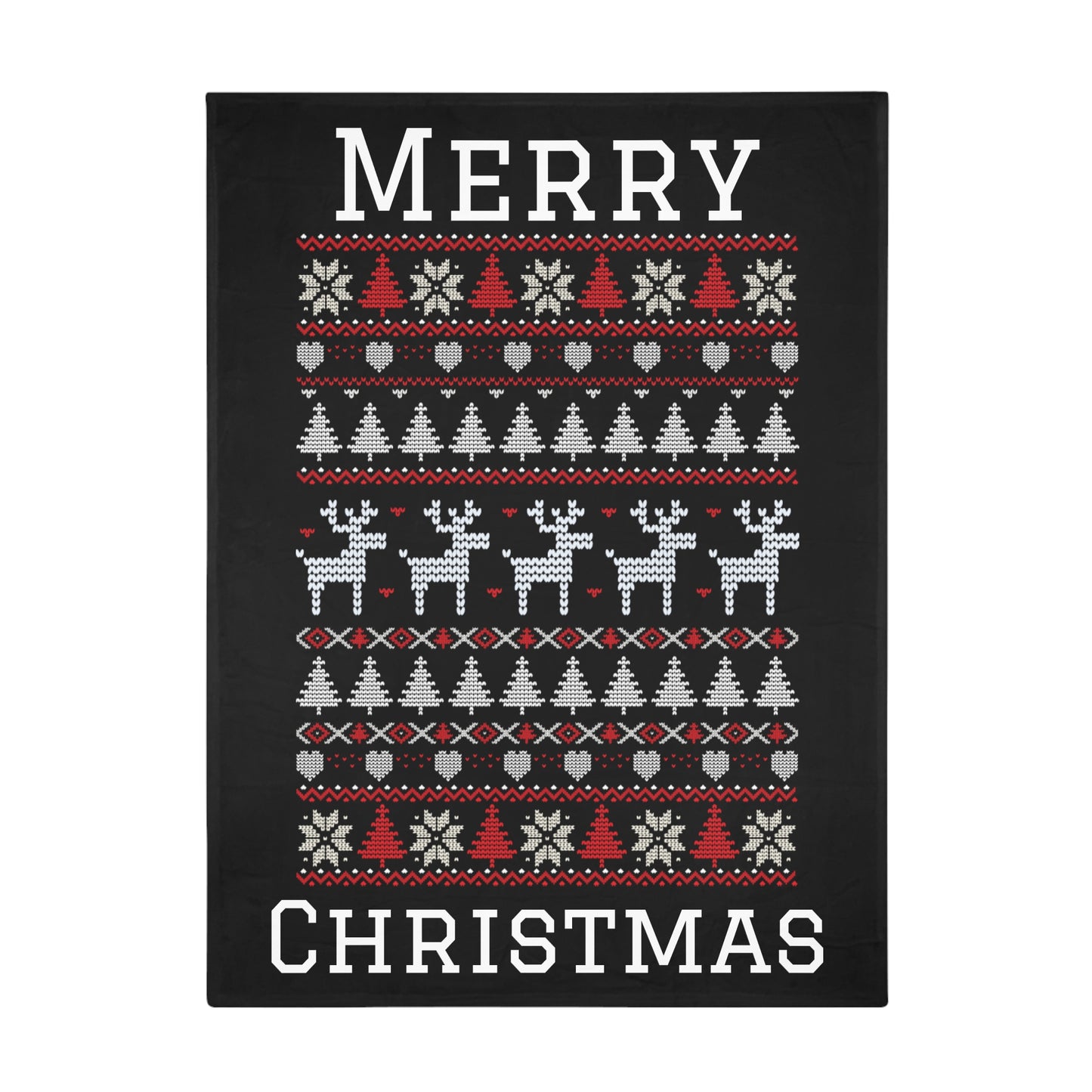 Ugly Christmas Sweater Plush Fleece Blanket #3