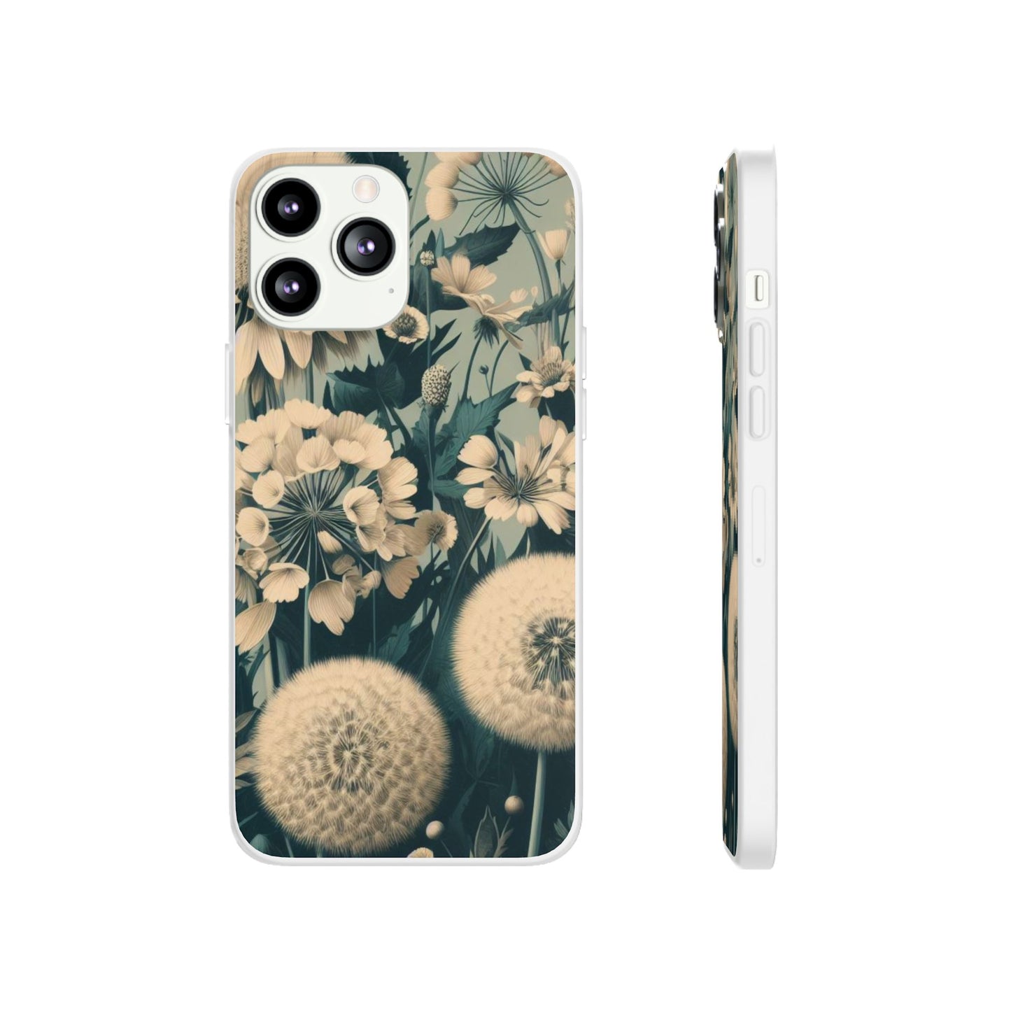 Blue & Cream Flowers Flexi Cases