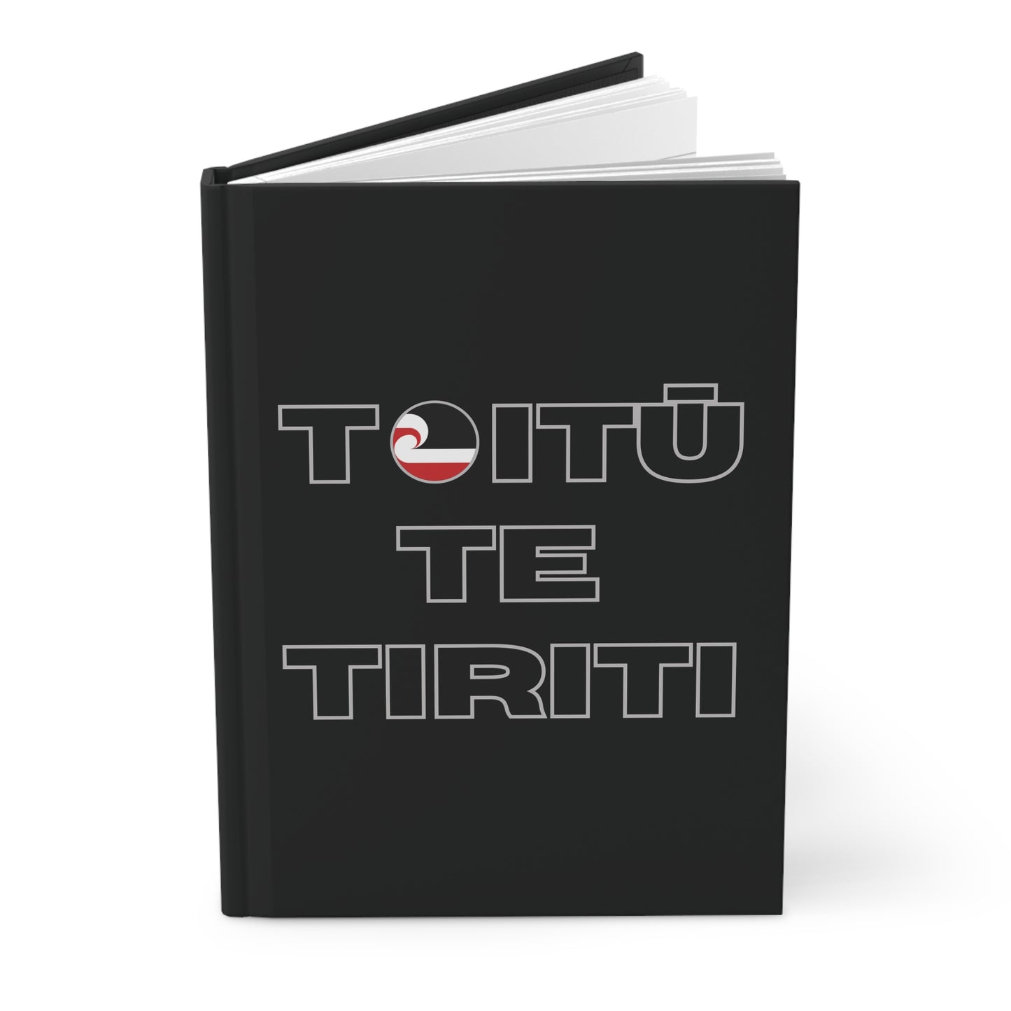 Toitū Te Tiriti Hardcover Journal Matte - black