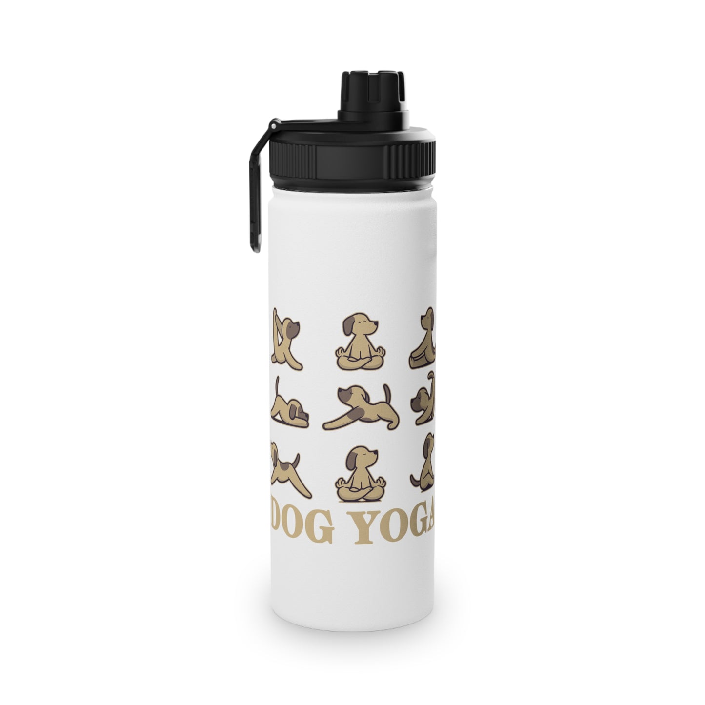 Dog Yoga Stainless Steel Water Bottle - # Sizes