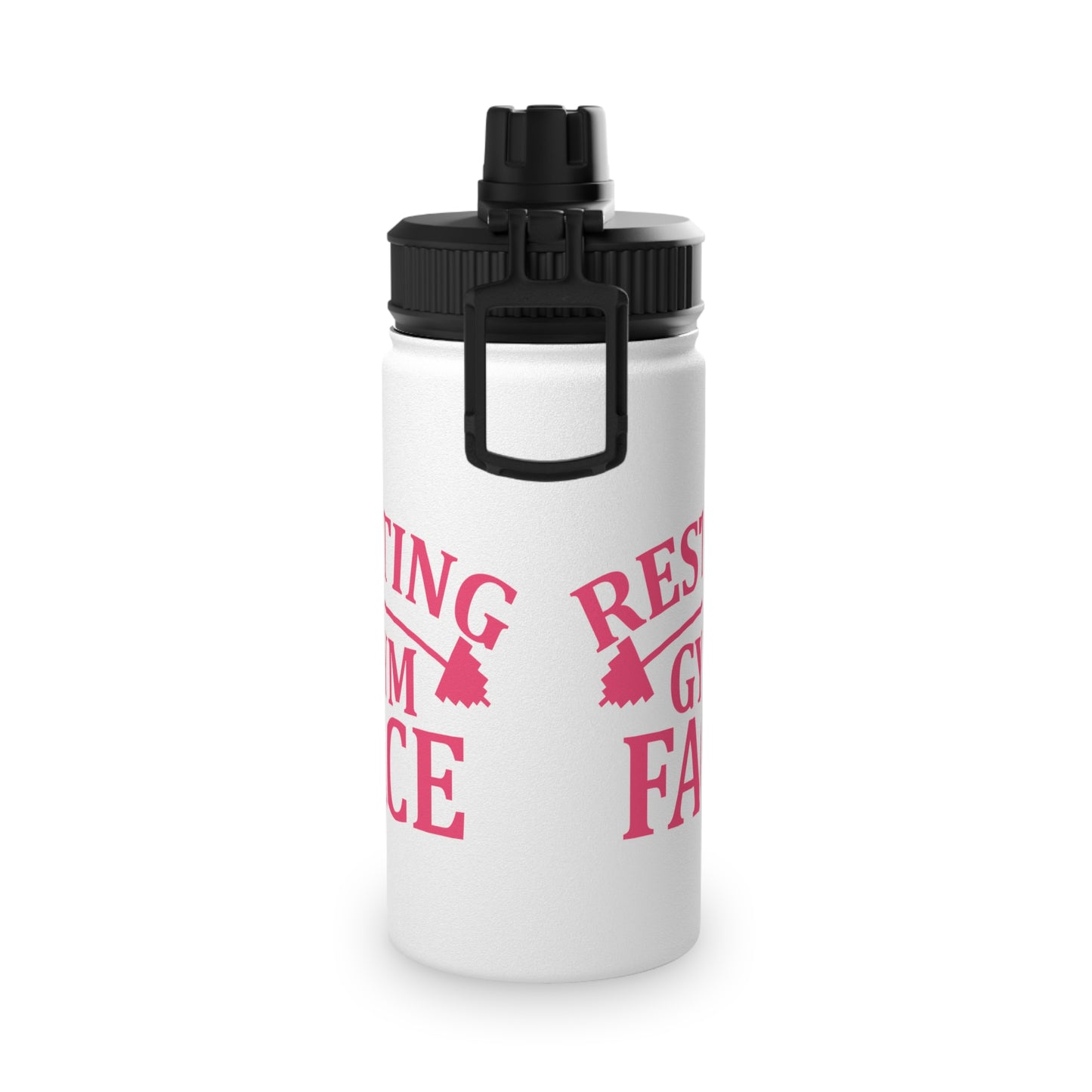 Resting Gym Face Stainless Steel Sports Water Bottle - 3 sizes