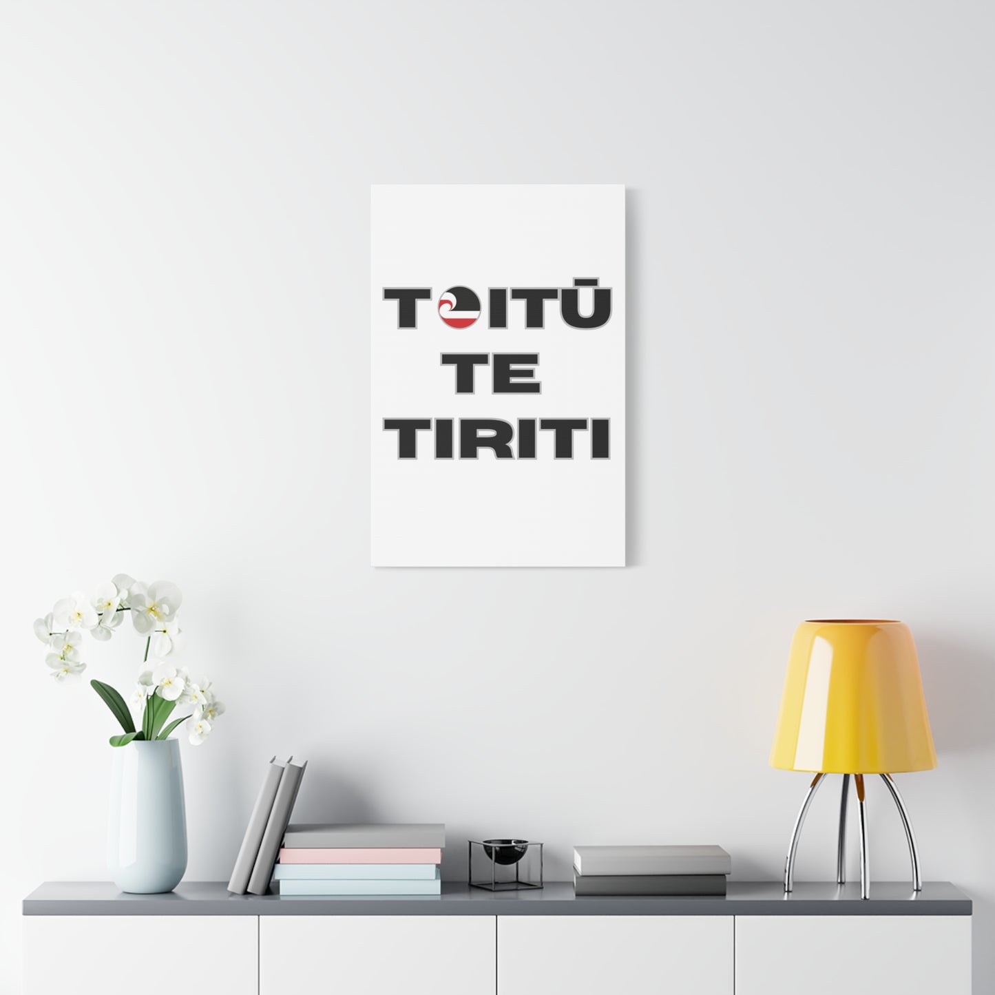 Toitū Te Tiriti Classic Canvas - White