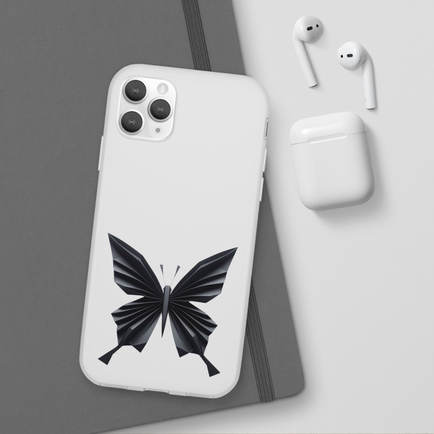 Origami Black Butterfly Flexi Cases