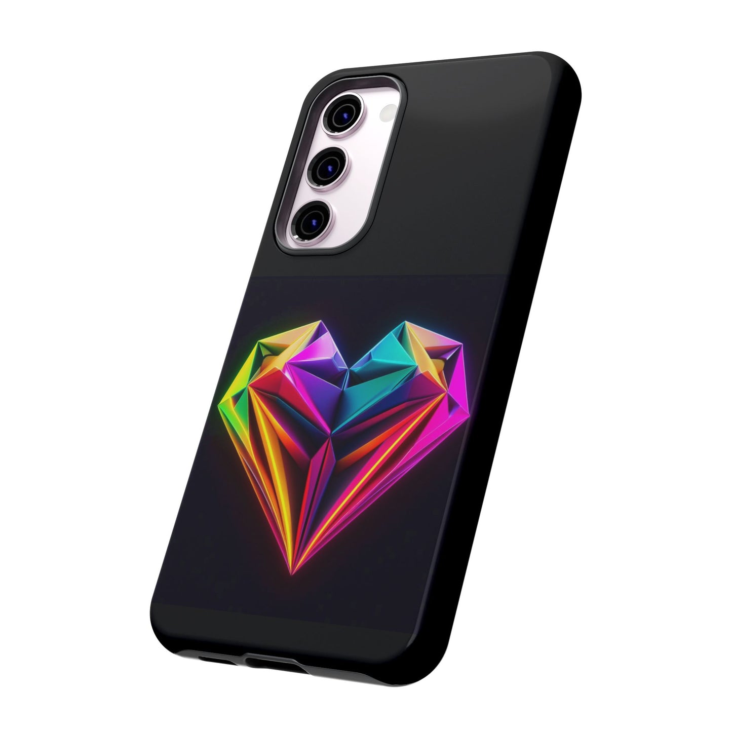 Origami Neon Heart Tough Cases iPhone/Google/Samsung