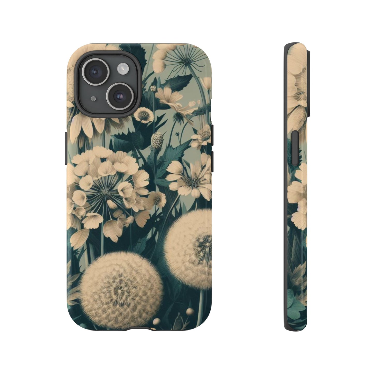 Blue & Cream Flowers Tough Cases iPhone/Google/Samsung