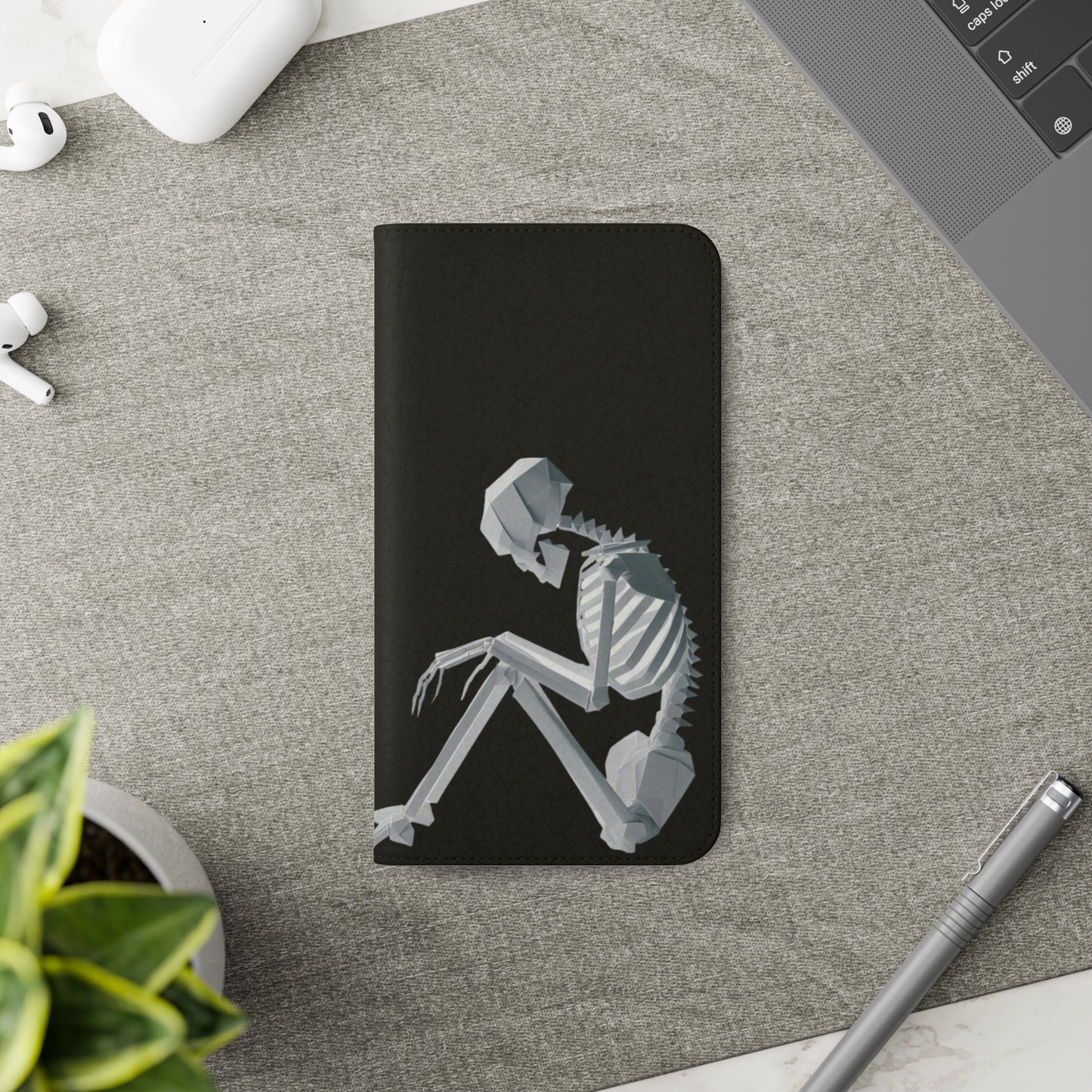 Origami Skelleton Flip Cases iPhone/Samsung