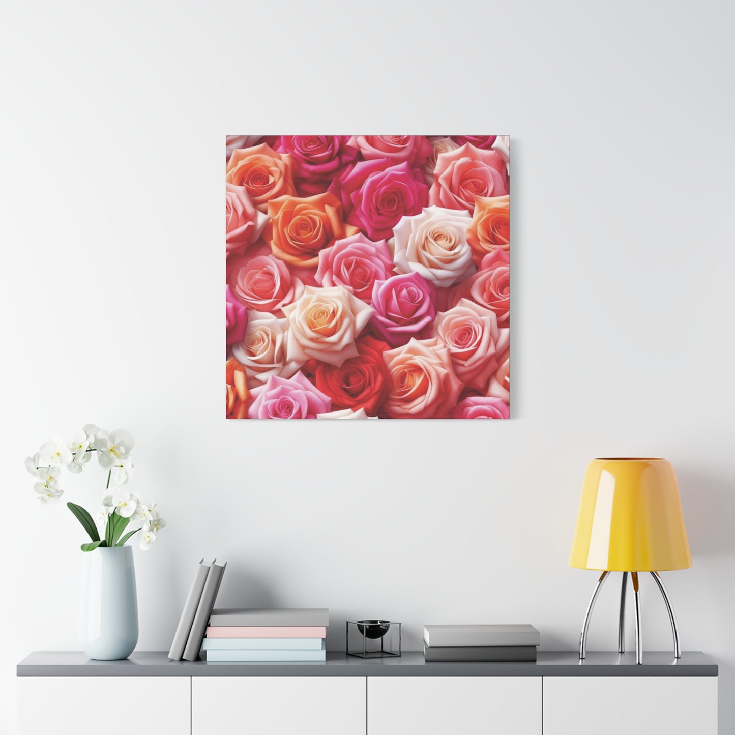 Roses #2 Classic Canvas - Black