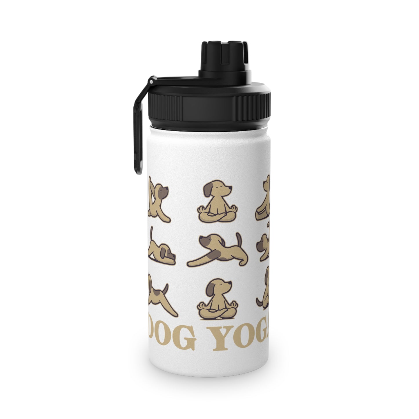 Dog Yoga Stainless Steel Water Bottle - # Sizes