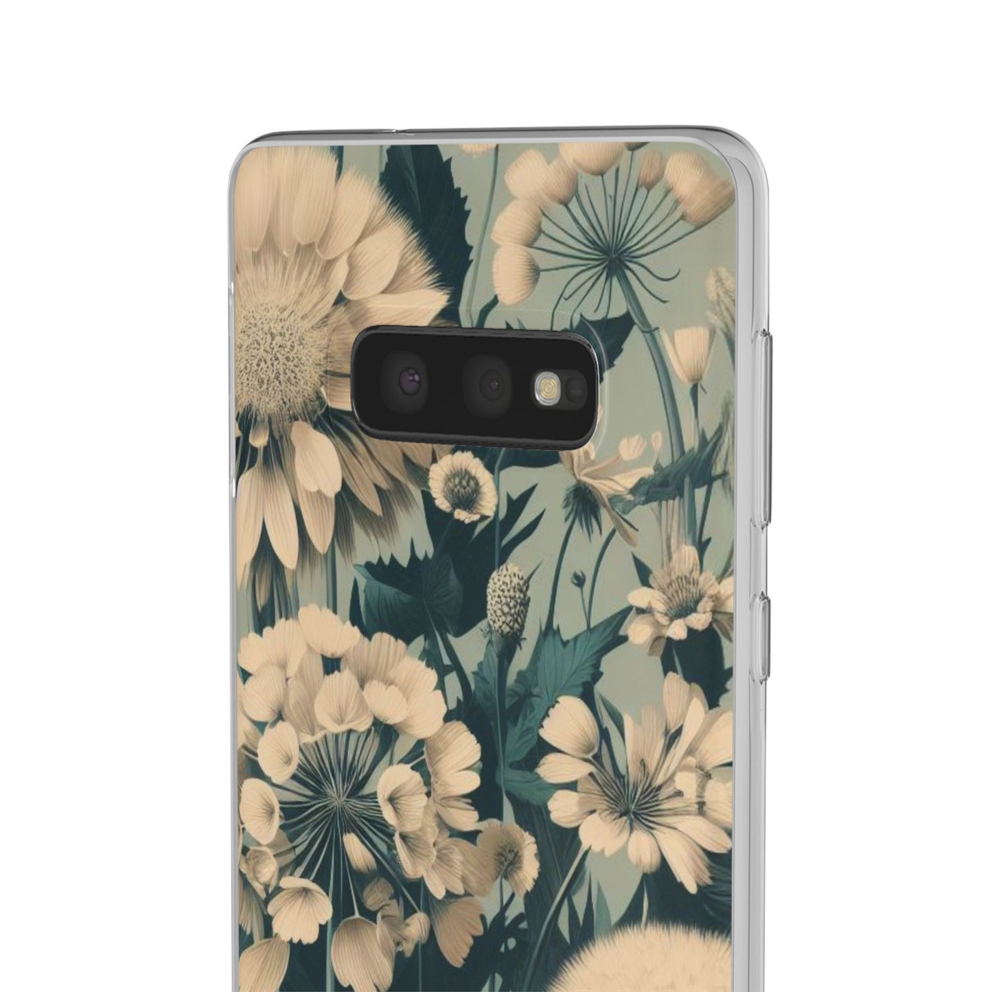 Blue & Cream Flowers Flexi Cases