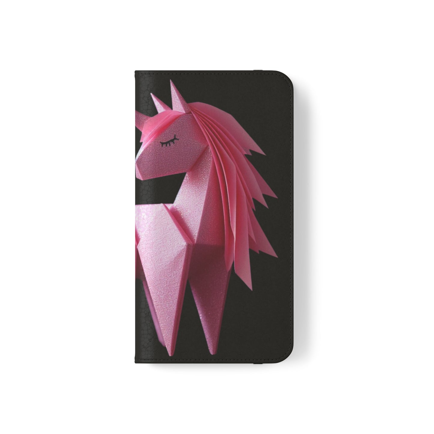 Origami Pink Unicorn Flip Cases iPhone/Samsung