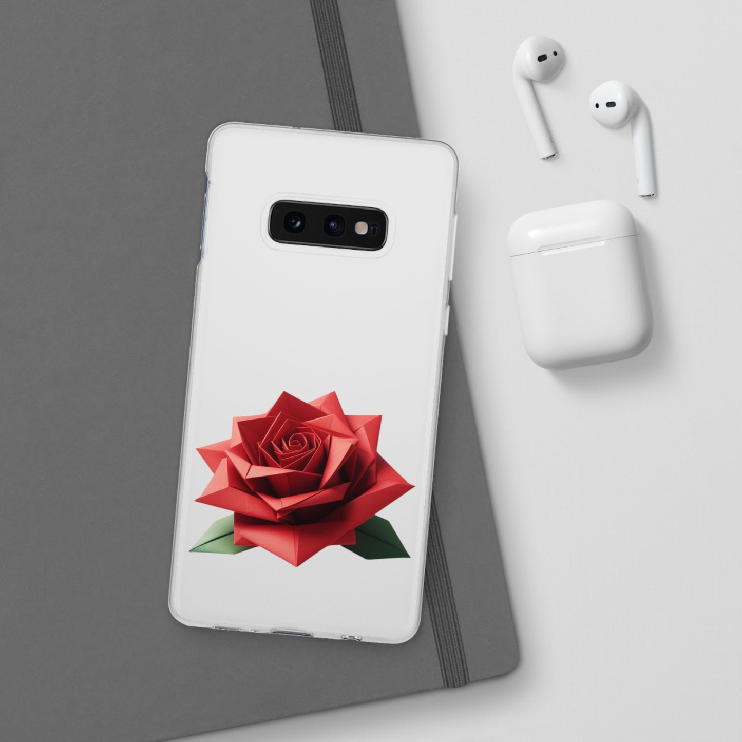 Origami Red Rose Flexi Cases