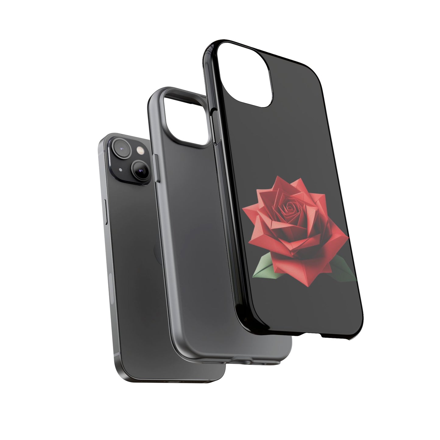 Origami Red Rose Tough Cases iPhone/Google/Samsung