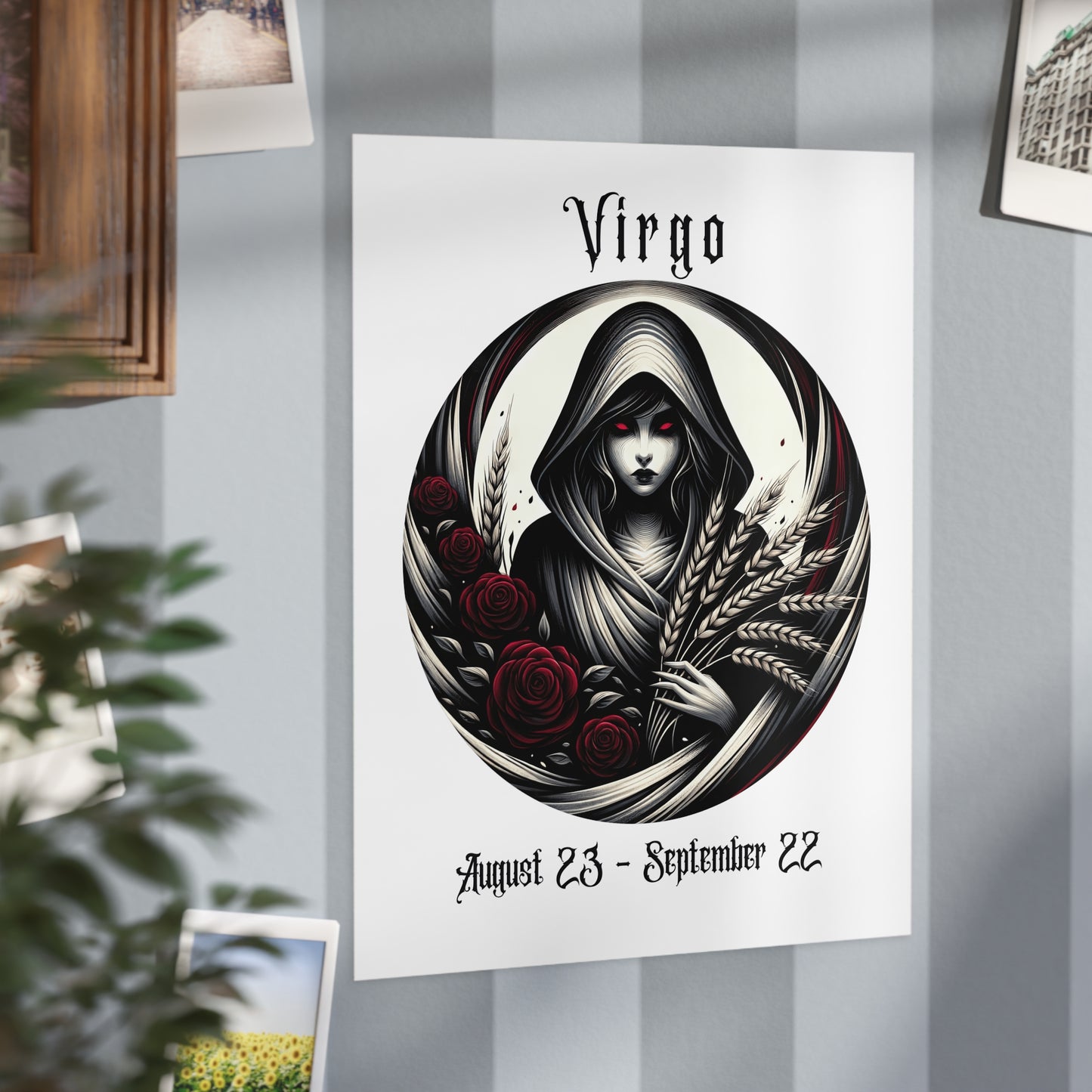 Gothic Virgo  Unframed Prints - white