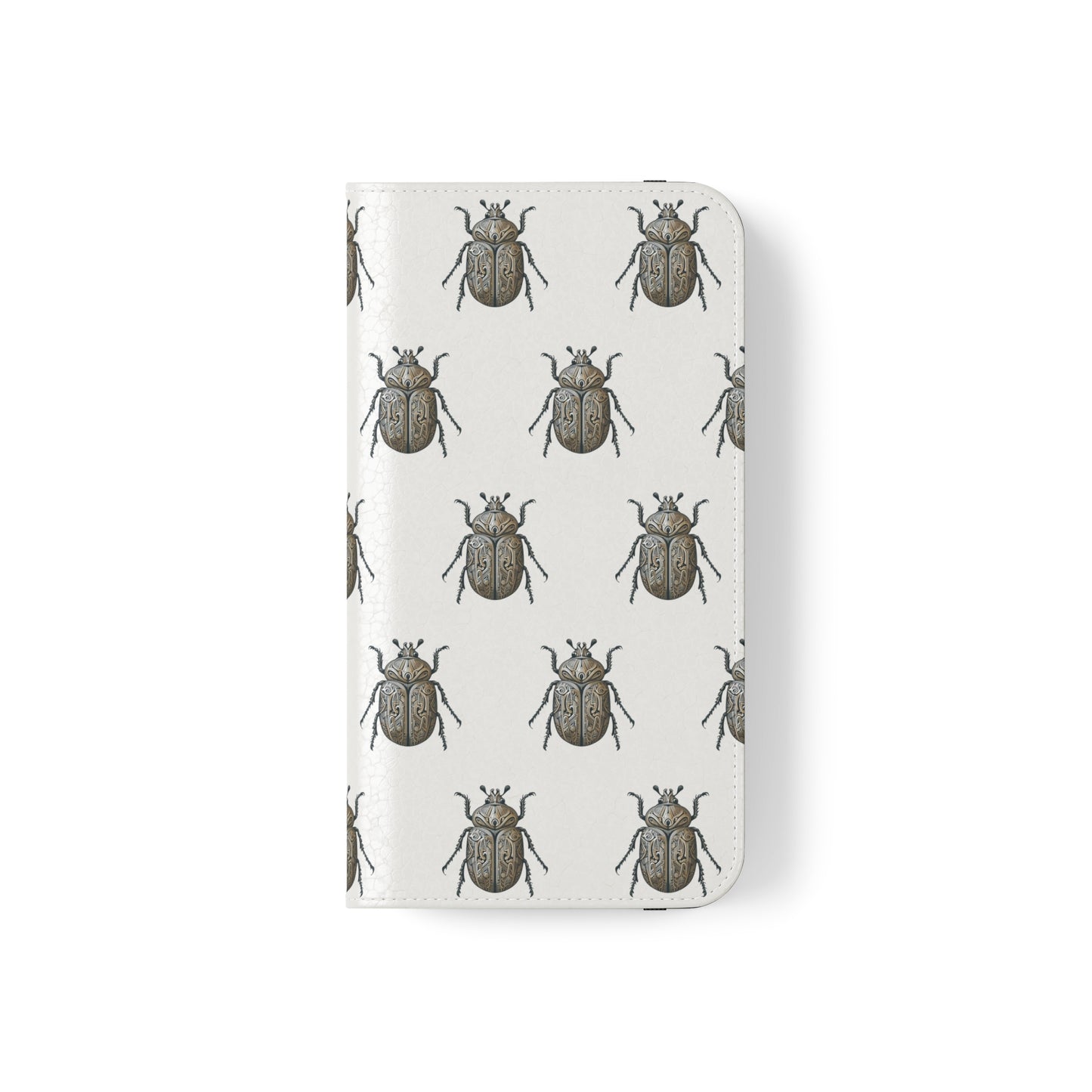 Carved Beetle Flip Cases for iPhone/Samsung - white