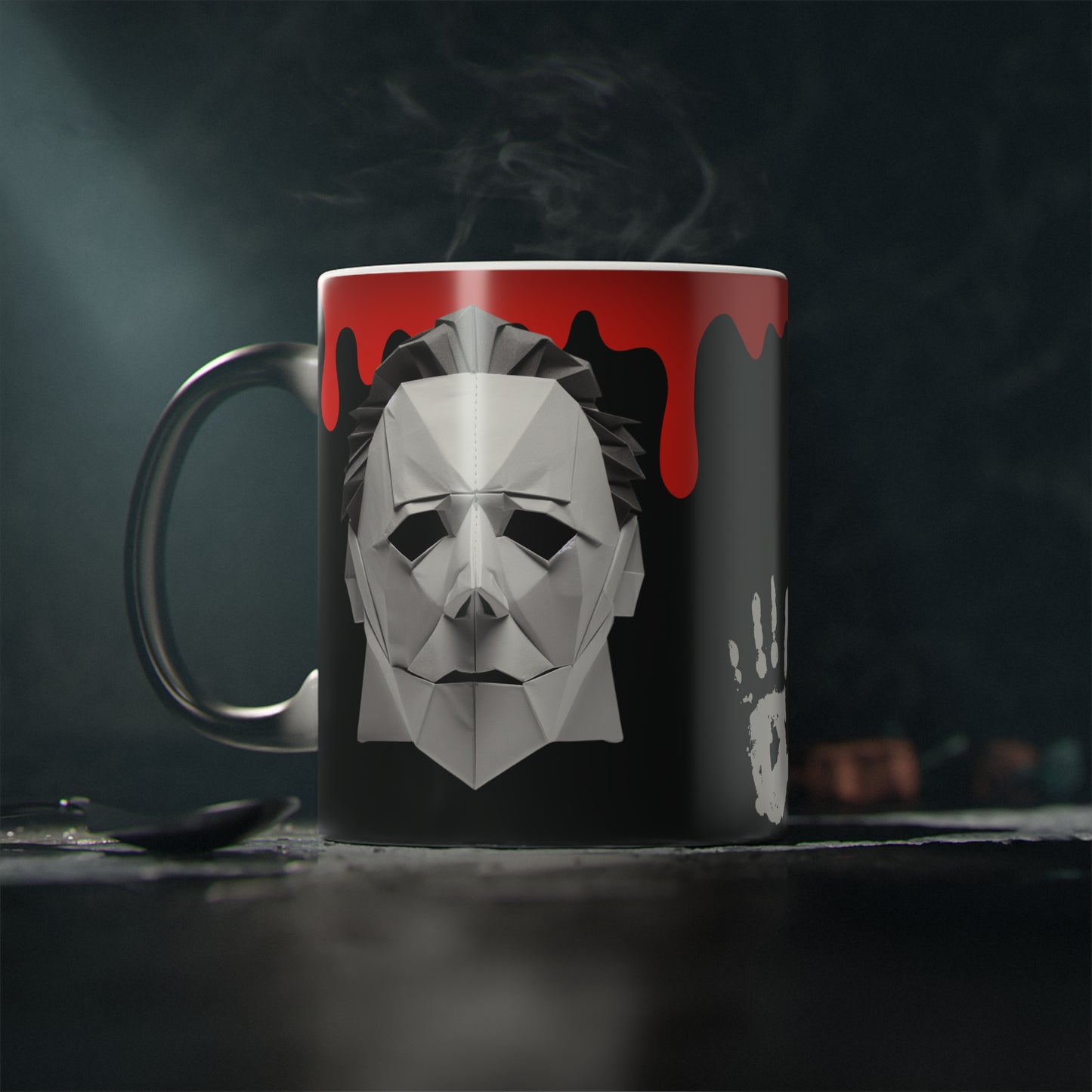 Origami Michael Myers Magic Mug