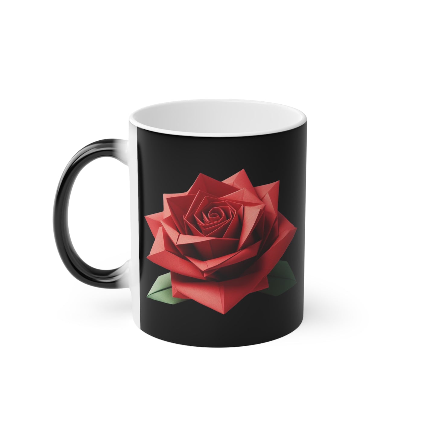 Origami Red Rose Magic Mug