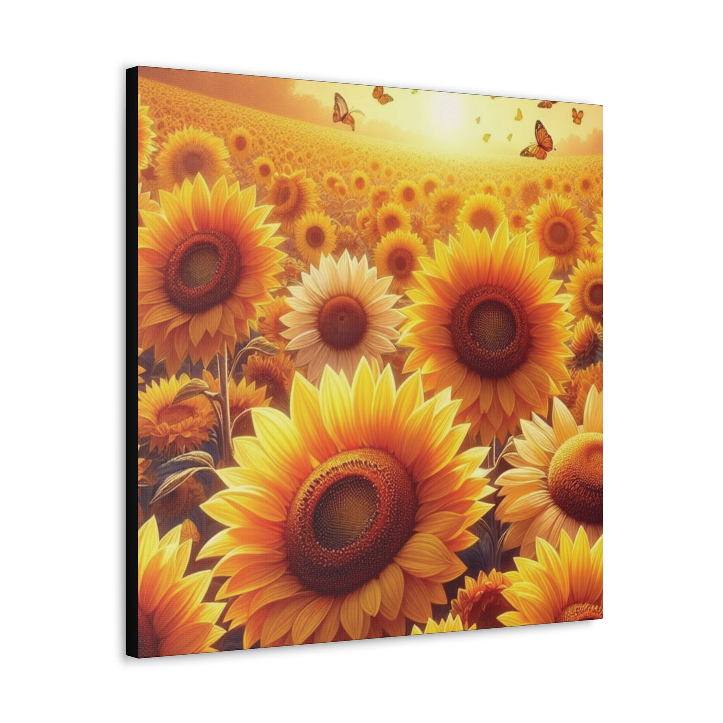 Sunflowers Classic Canvas - Black