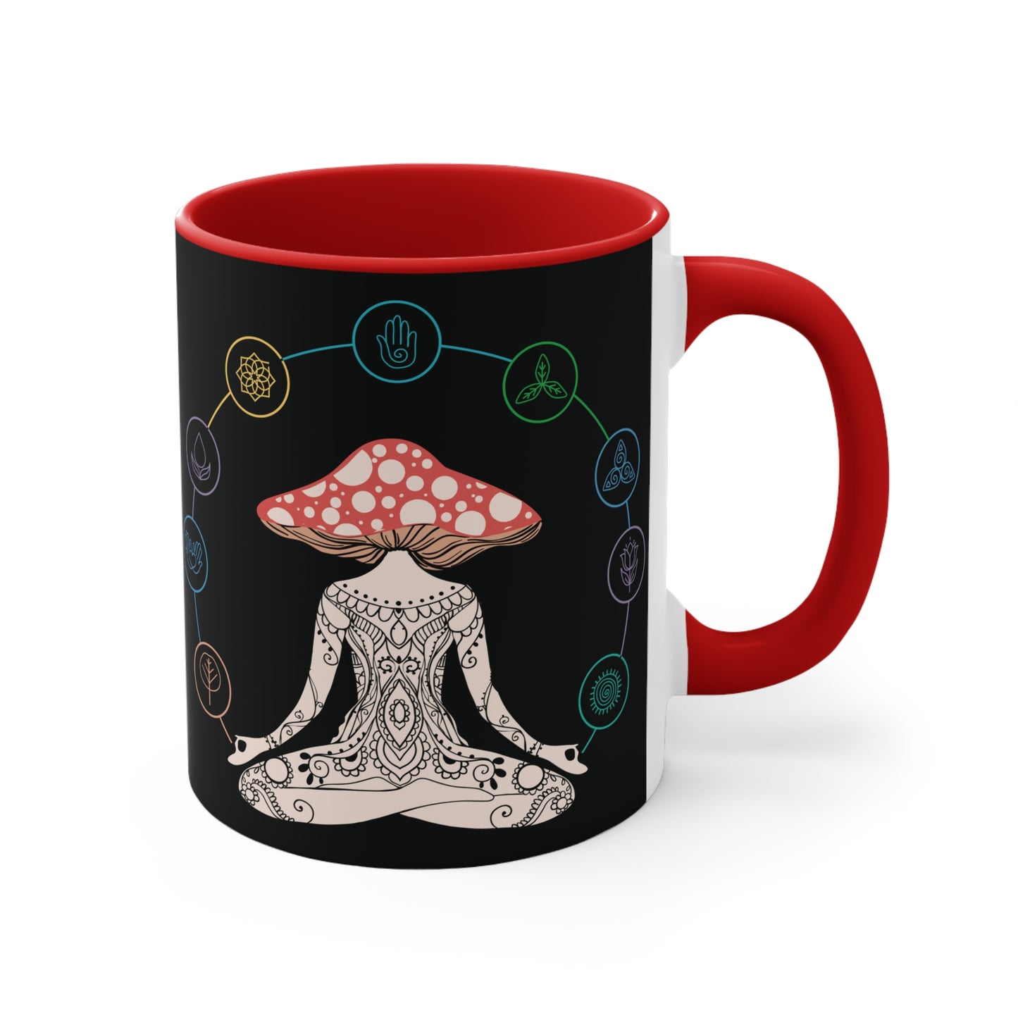 Trippin' Color Accent Mug 11oz - Zen Meditation Gift