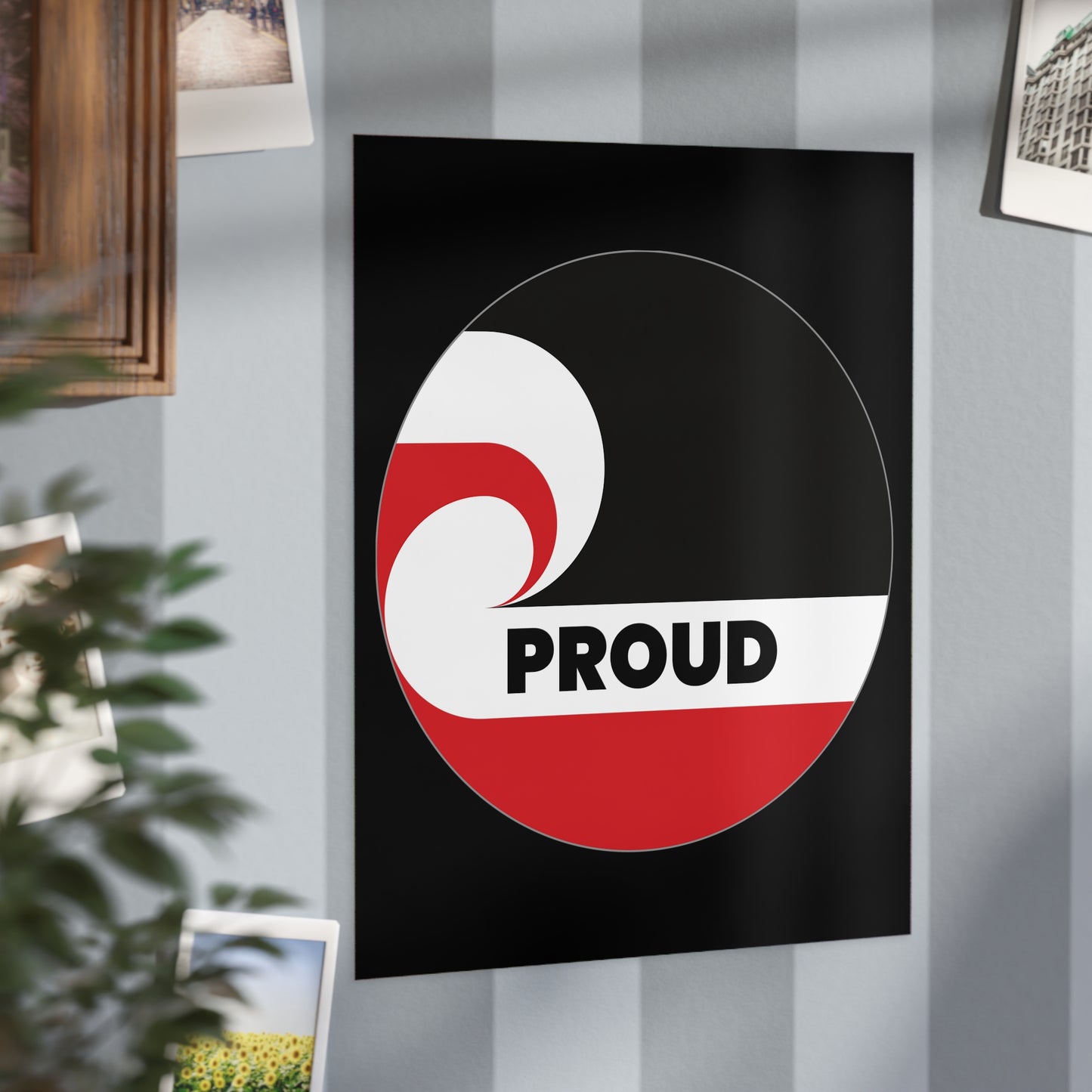 PROUD (circle) Unframed Prints - black