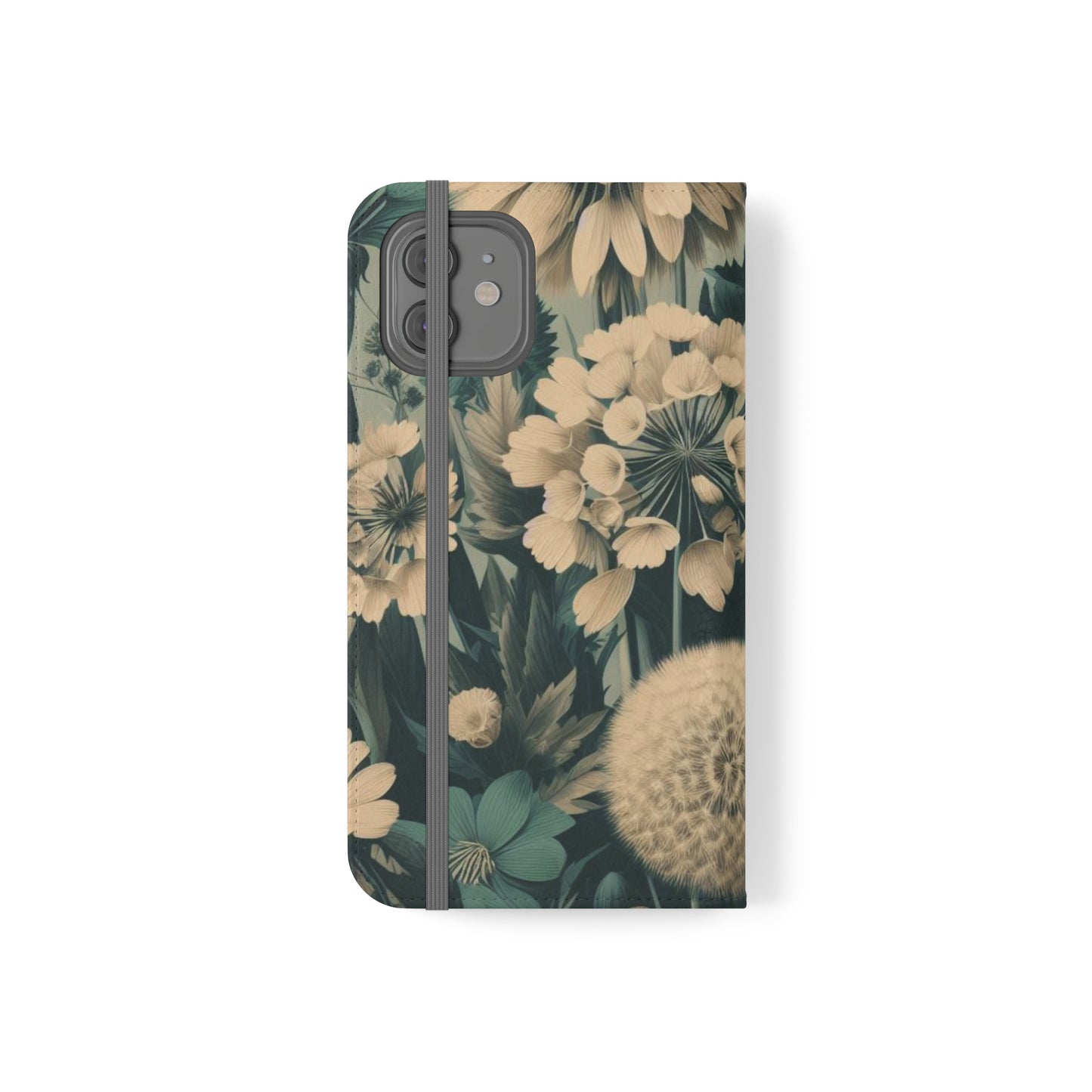 Blue & Cream Flowers Flip Cases iPhone/Samsung