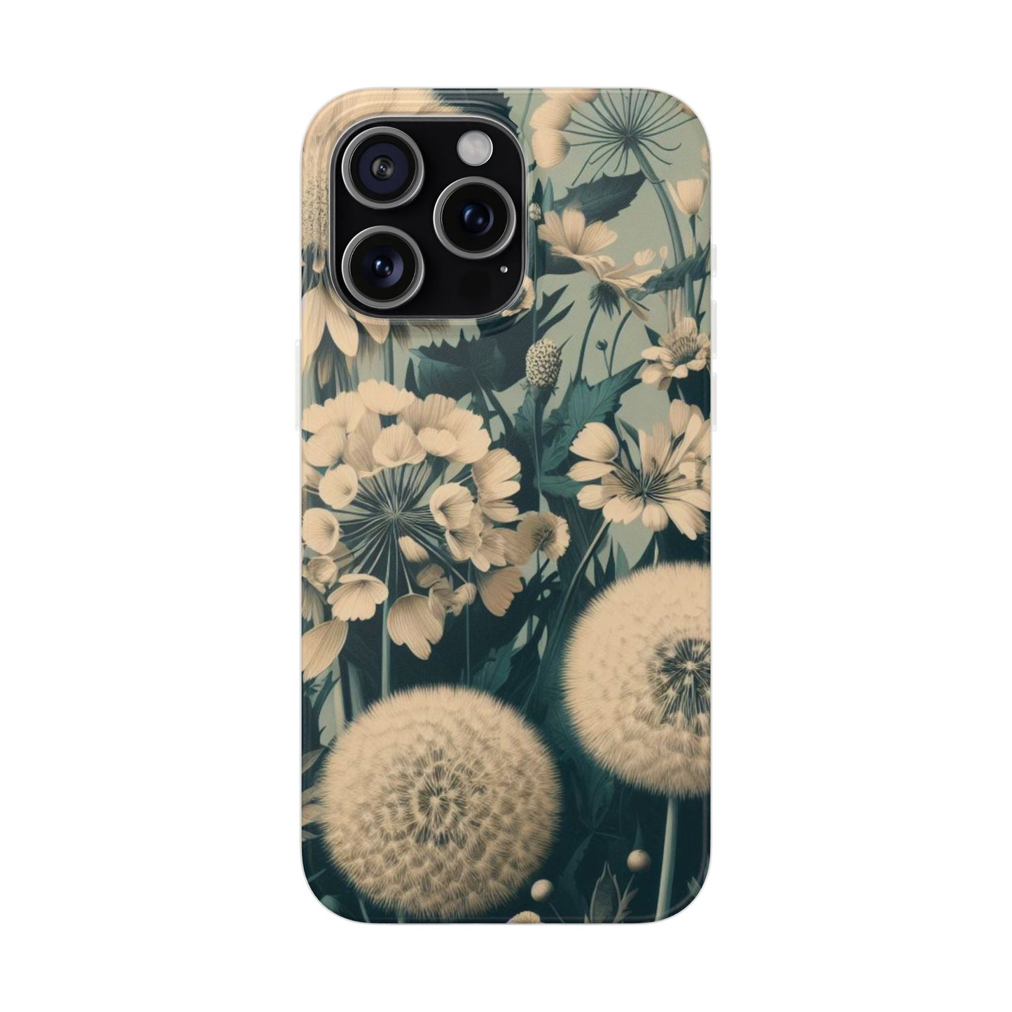 Blue & Cream Flowers Flexi Cases