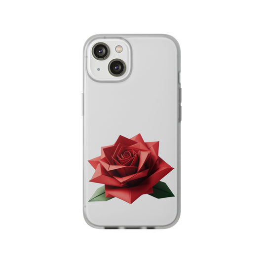 Origami Red Rose Flexi Cases