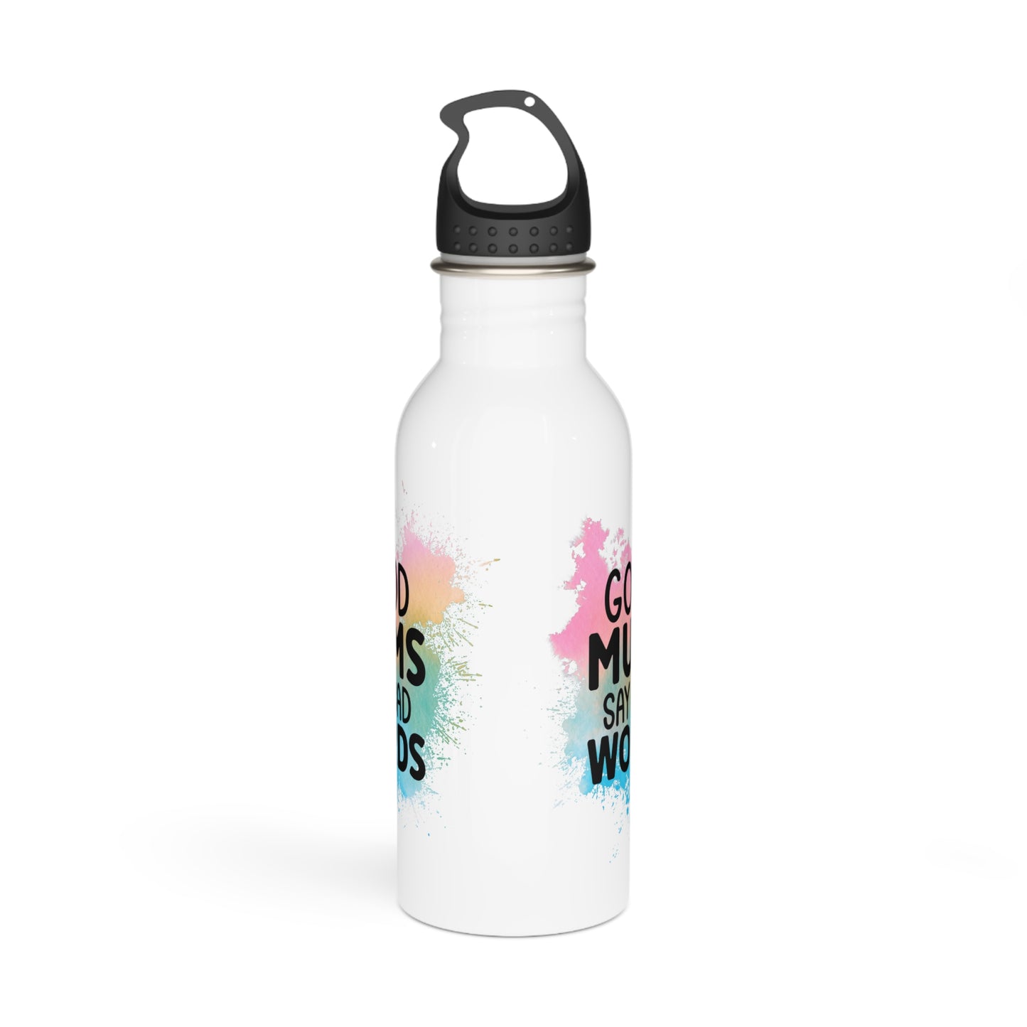 Good Mums Say Bad Words Stylish Stainless Steel Water Bottle - Eco-Friendly, Durable, Perfect for On-the-Go - White