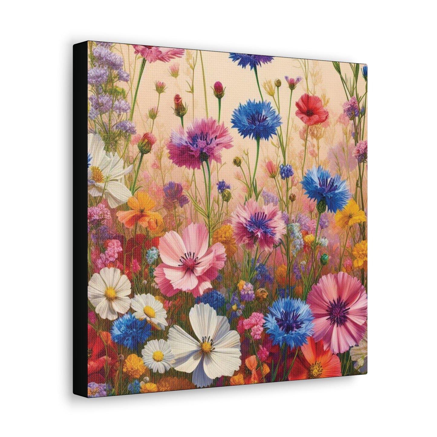 Wild Flowers Classic Canvas - Black