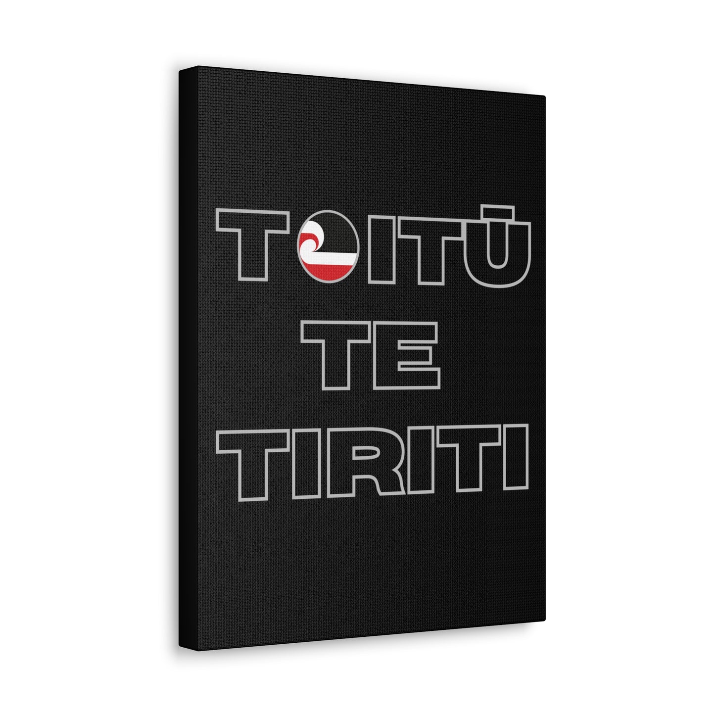 Toitū Te Tiriti Classic Canvas - Black