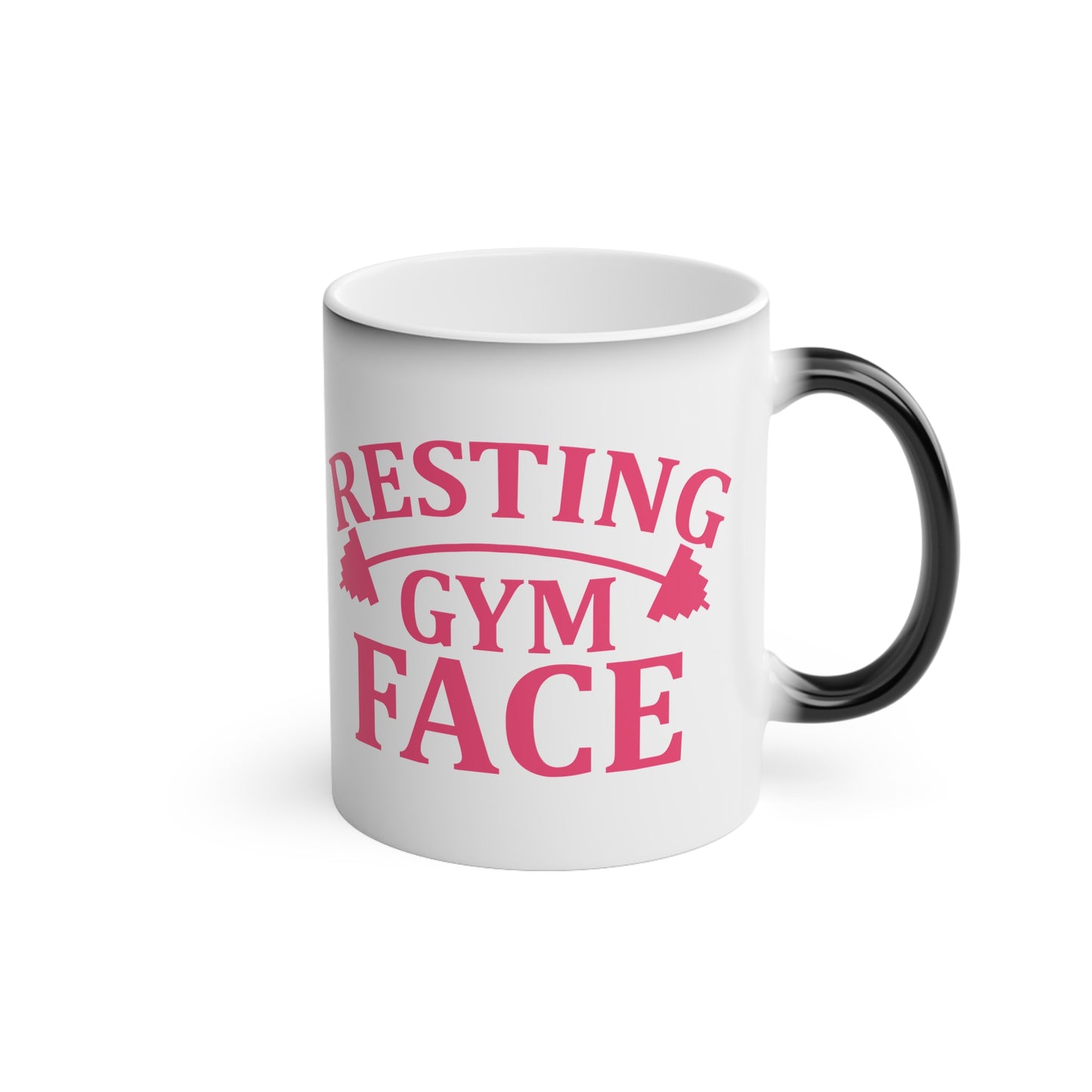 Resting Gym Face Magic Mug - Color Changing Mug for Fitness Enthusiasts