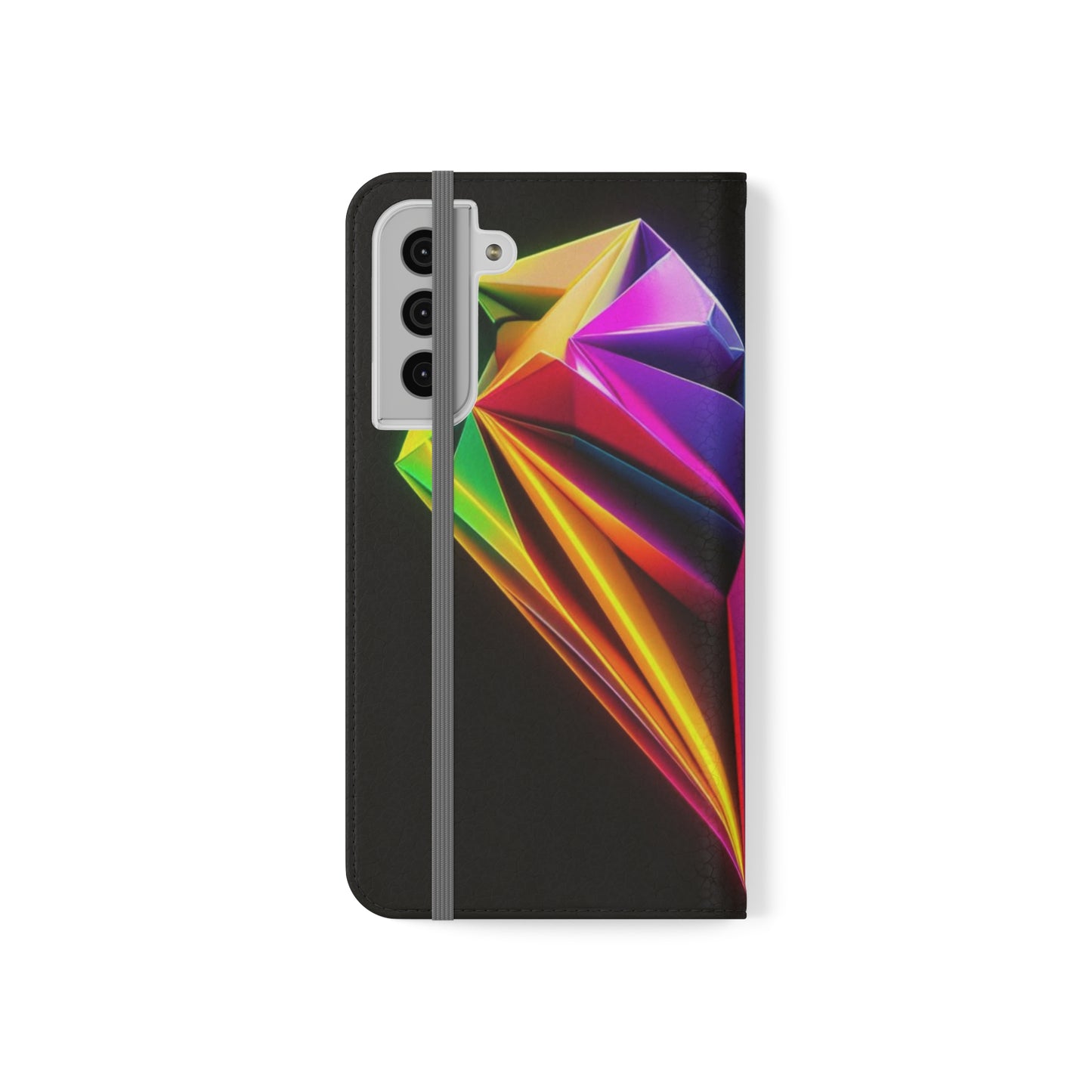 Origami Neon Heart Flip Cases - iPhone/Samsung