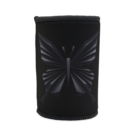 Origami Black Butterfly Stubby Cooler