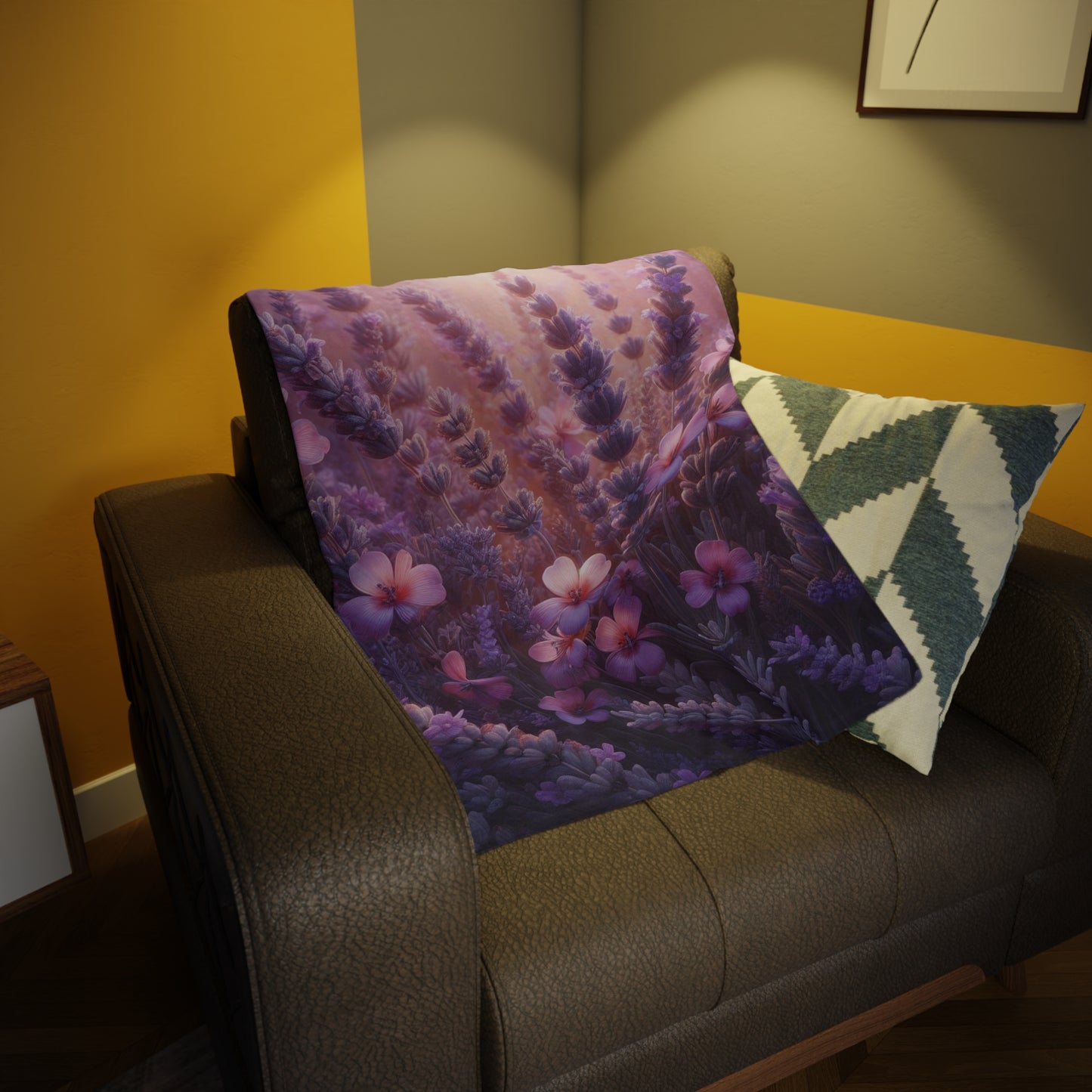 Wild Lavender #3 Plush Fleece Blanket