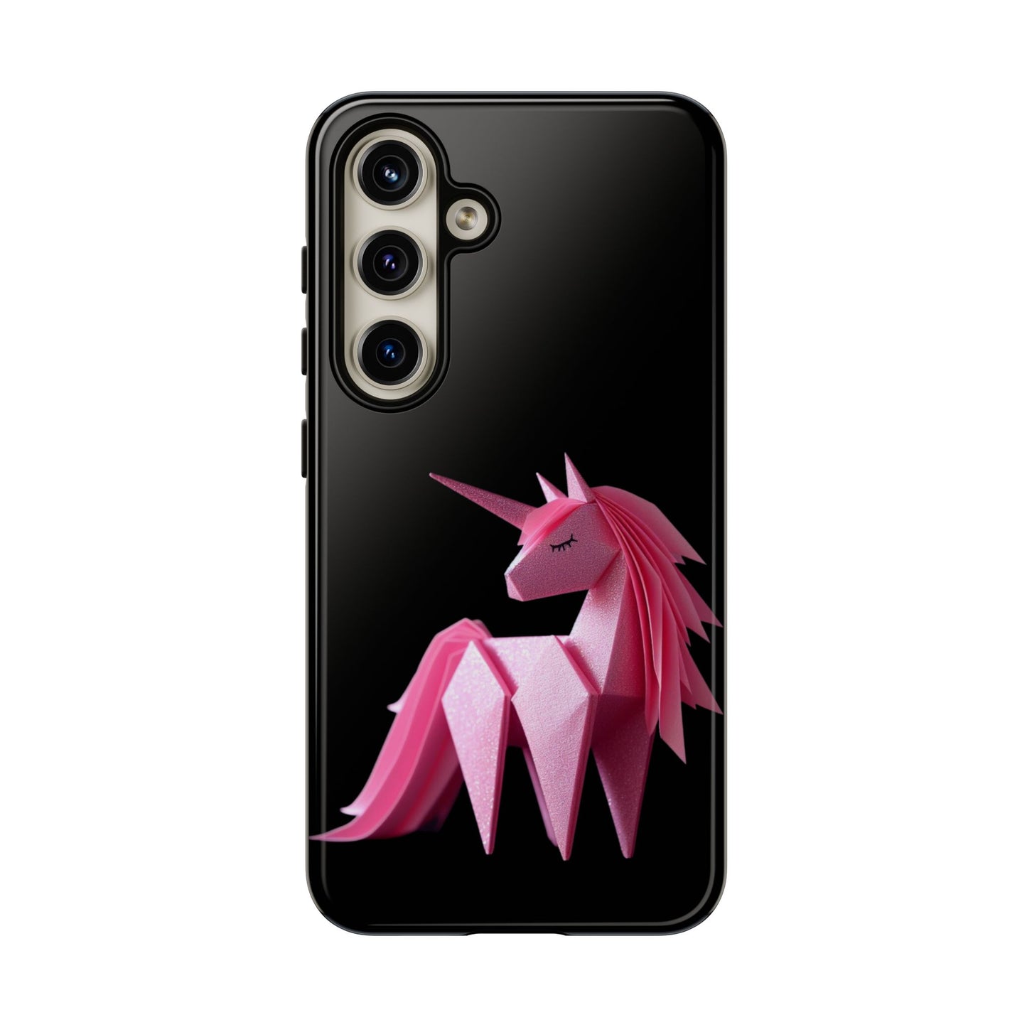 Origami Pink Unicorn Tough Cases iPhone/Google/Samsung