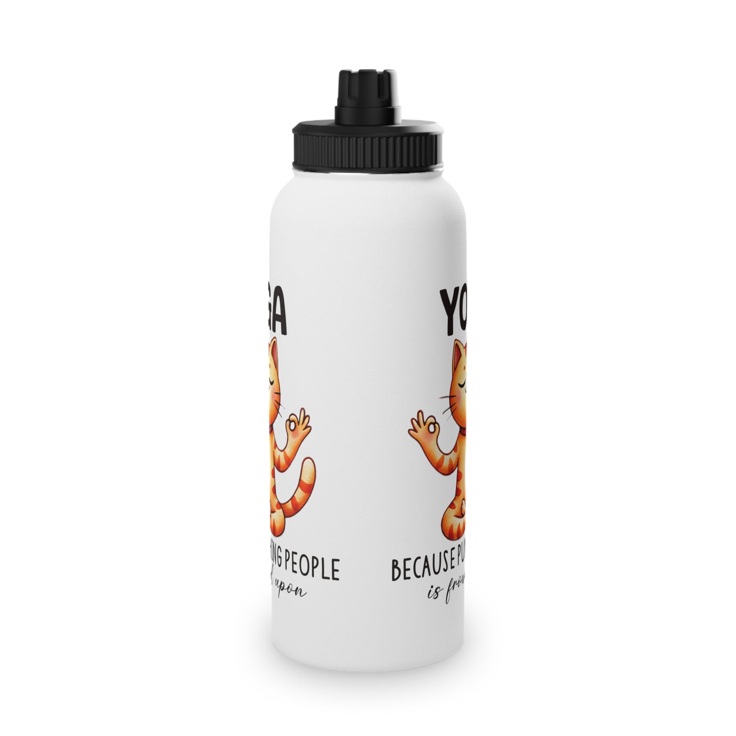 Punching People is Bad Stainless Steel Water Bottle - # Sizes