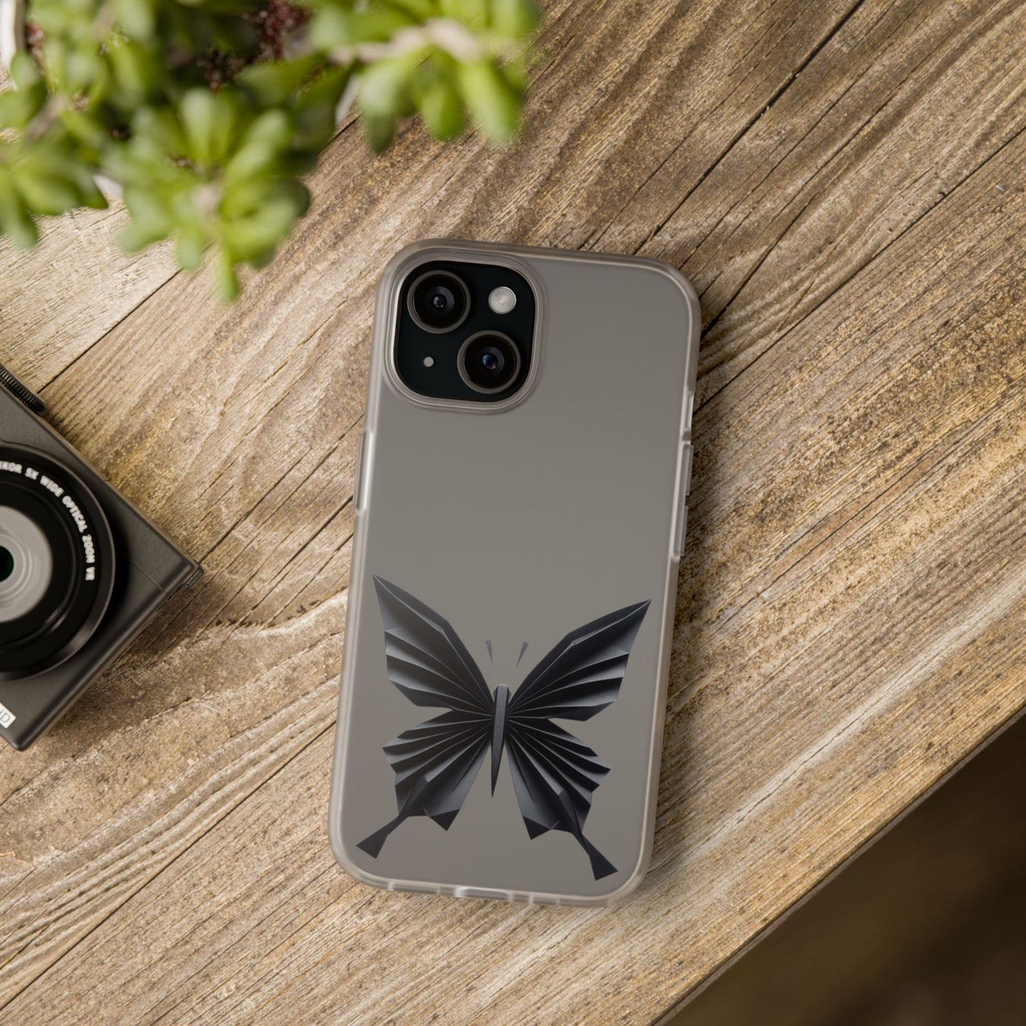 Origami Black Butterfly Flexi Cases