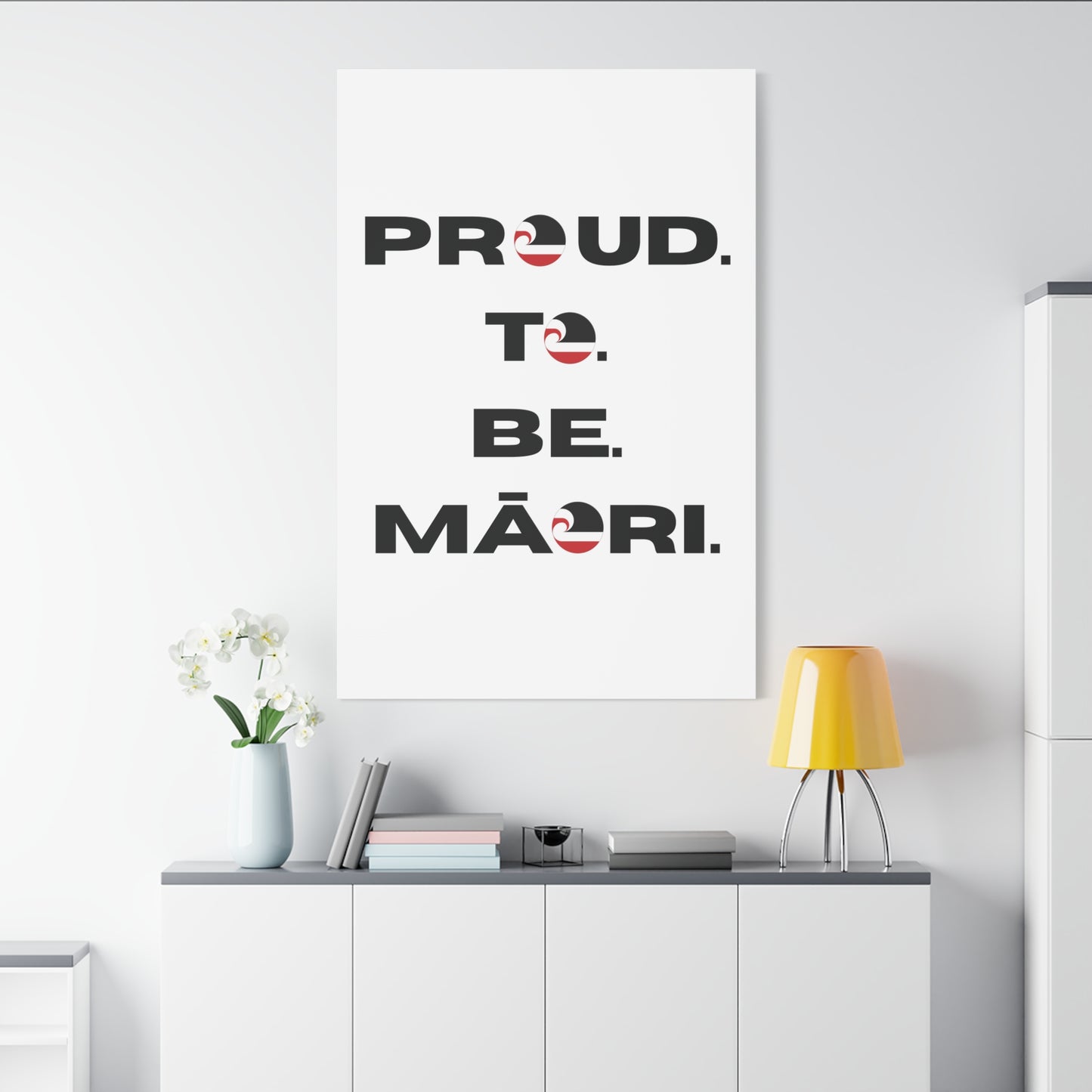 Proud. To. Be. Māori. Classic Canvas - White