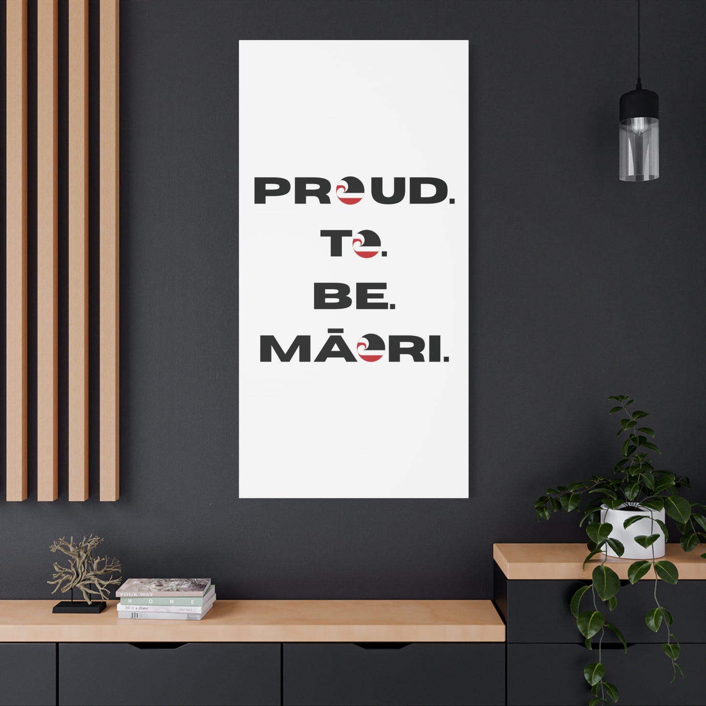 Proud. To. Be. Māori. Classic Canvas - White