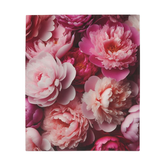 Peonies #2 Plush Fleece Blanket