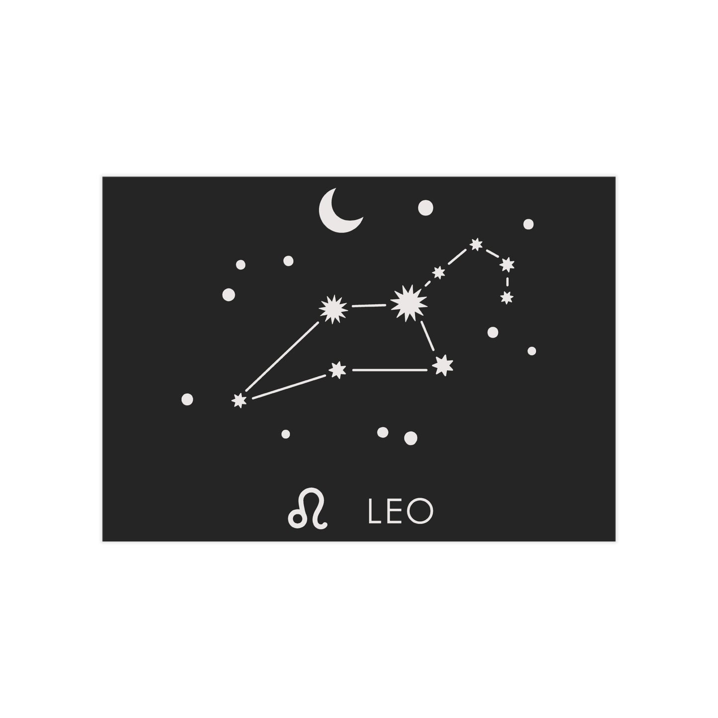 Leo Starmap Unframed Prints - black