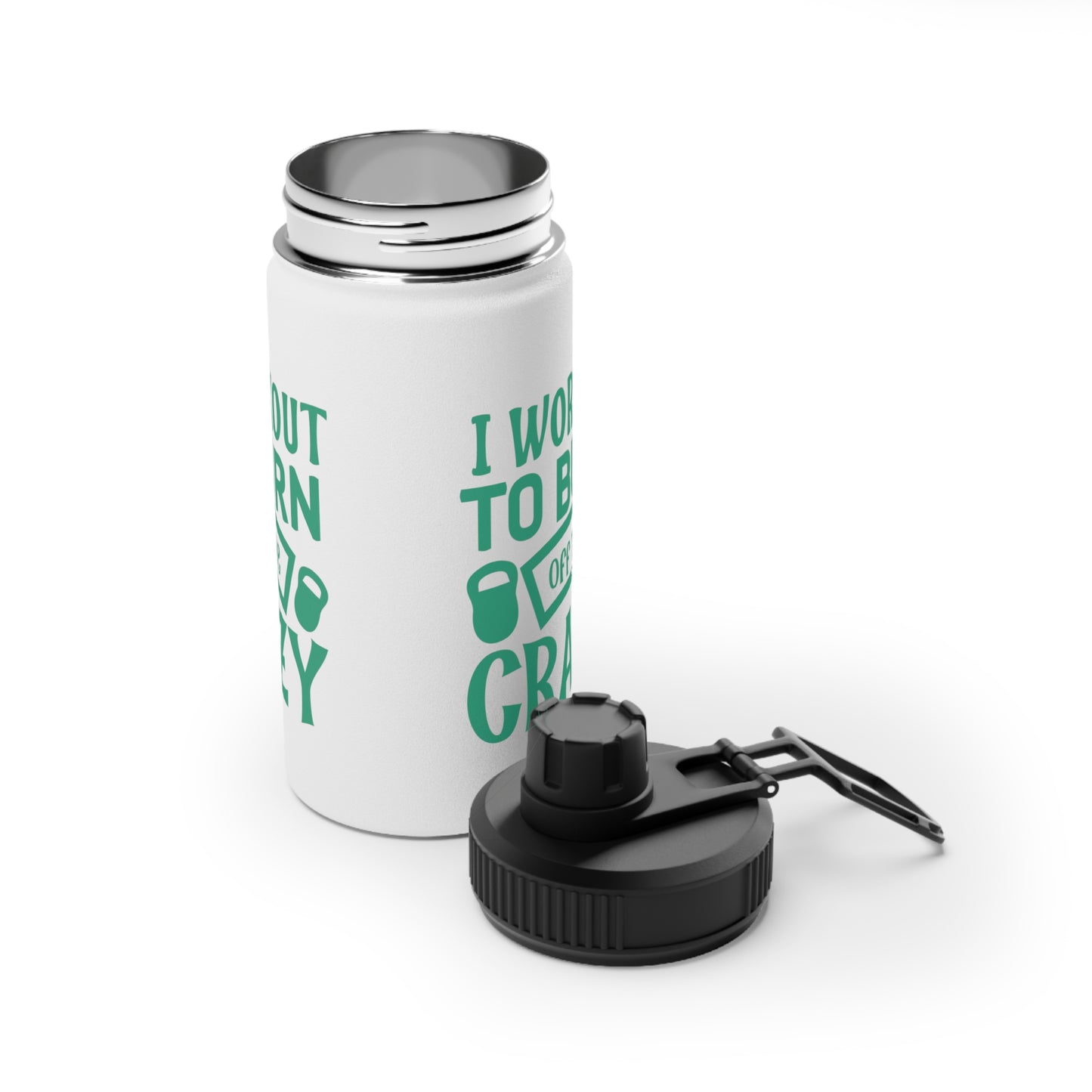 Burn Off The Crazy Stainless Steel Sports Water Bottle - 3 sizes