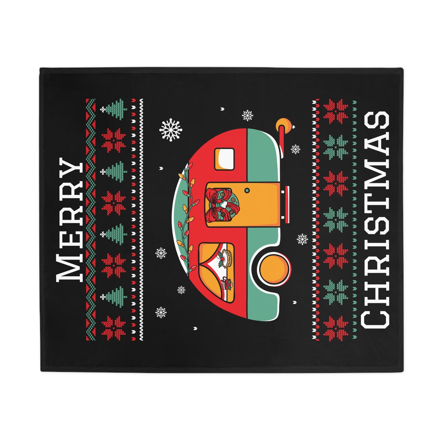 Ugly Christmas Sweater - Caravan Plush Fleece Blanket