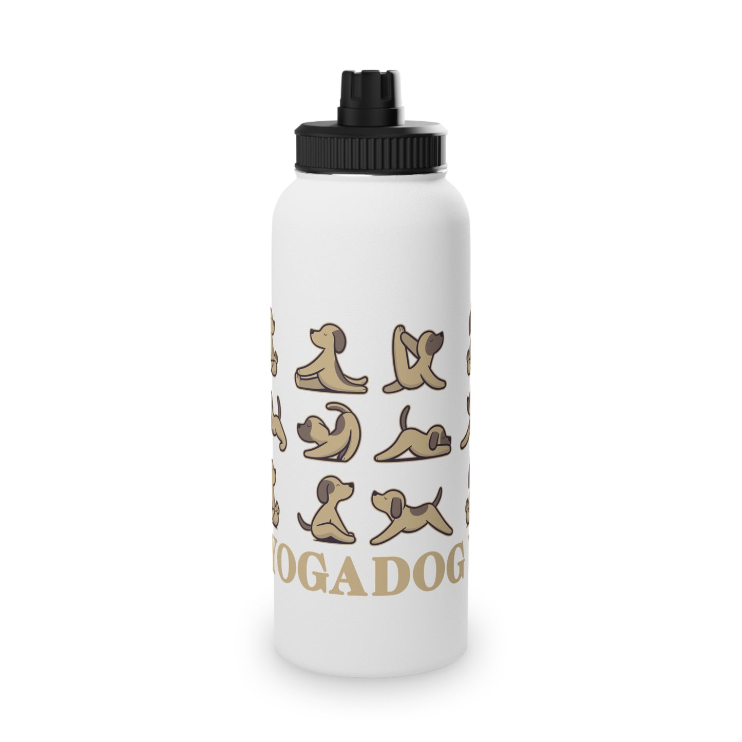 Dog Yoga Stainless Steel Water Bottle - # Sizes