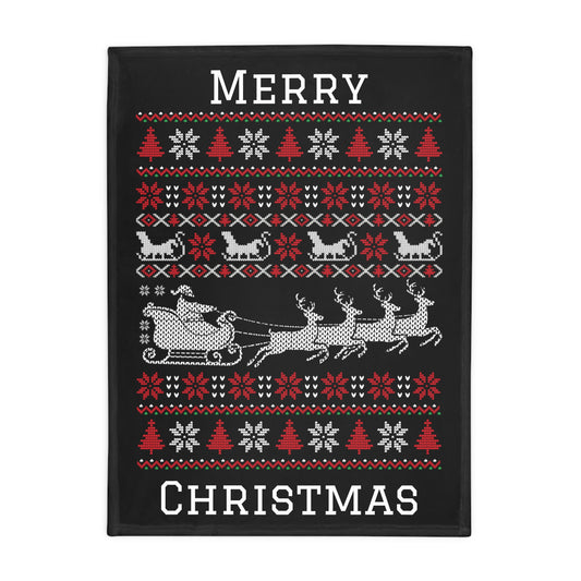 Ugly Christmas Sweater Plush Fleece Blanket #1