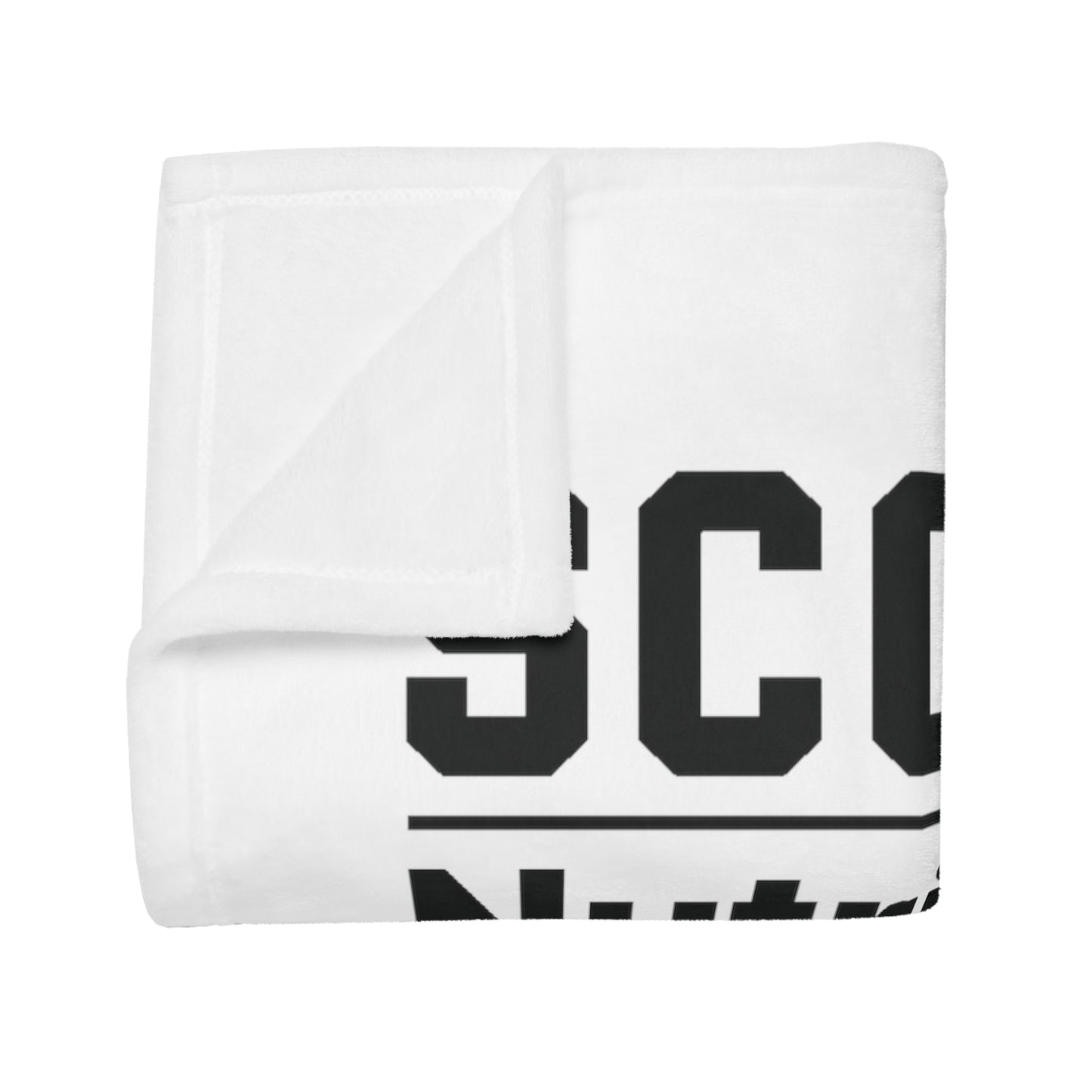 Scorpio Nutrition Plush Fleece Blanket - white